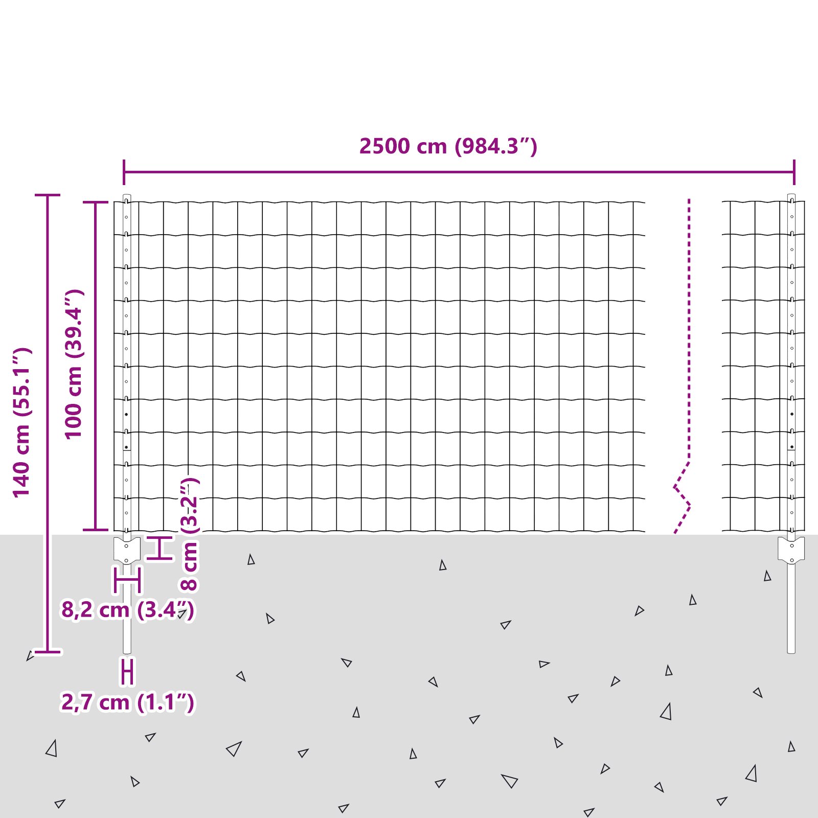 Euro Fence with 11 U Posts Green 1x25 m Steel - Image 11