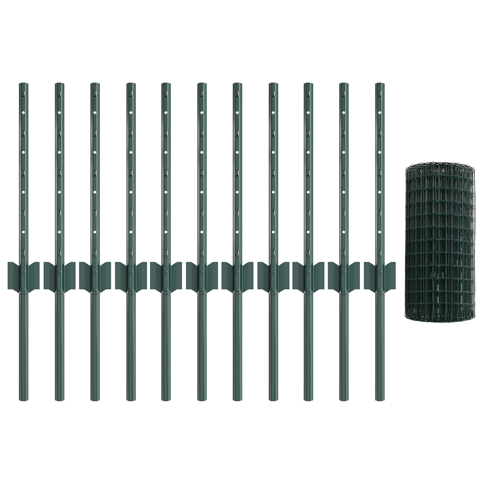 Euro Fence with 11 U Posts Green 0,4x25 m Steel - Image 5