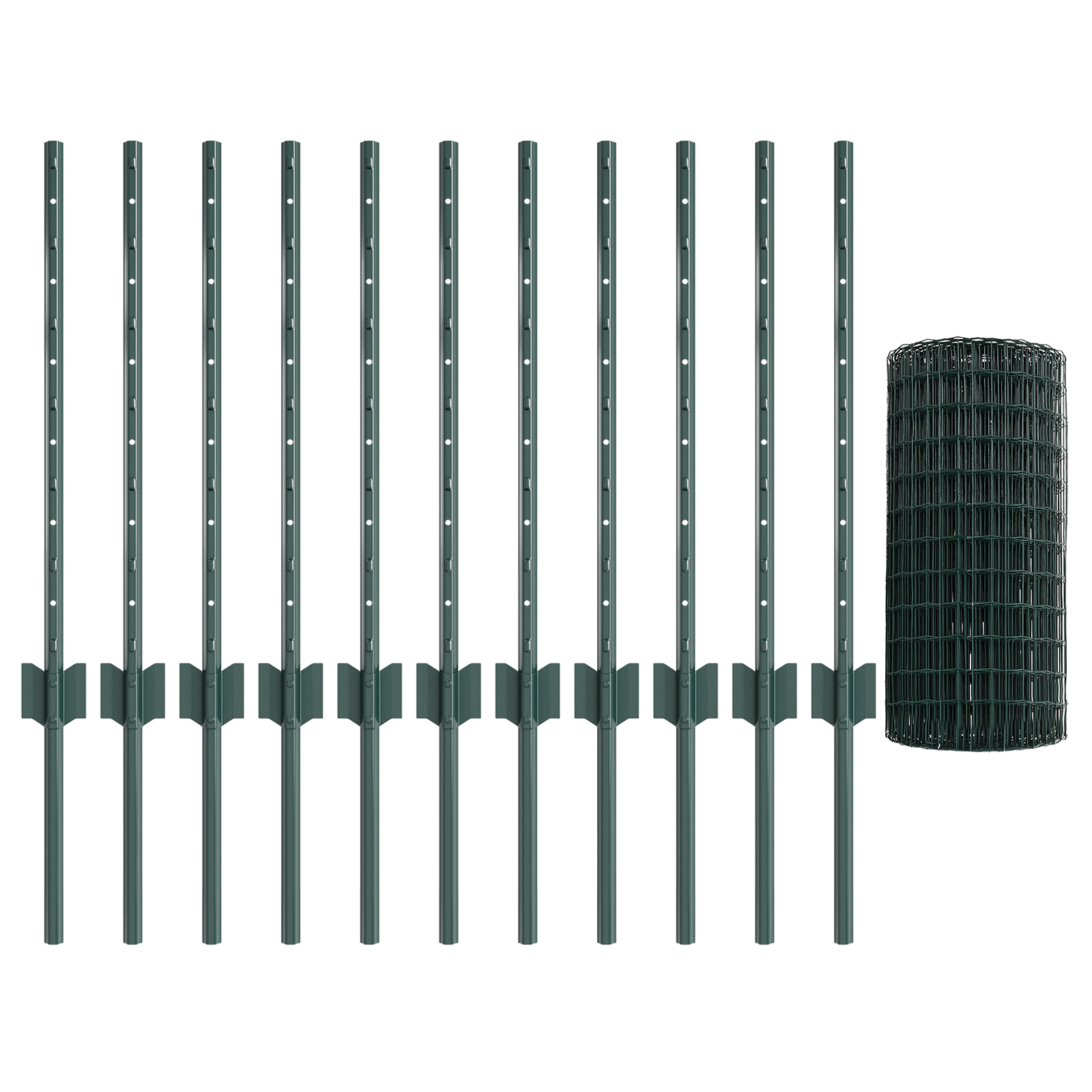 Euro Fence with 11 U Posts Green 0,6x25 m Steel - Image 4