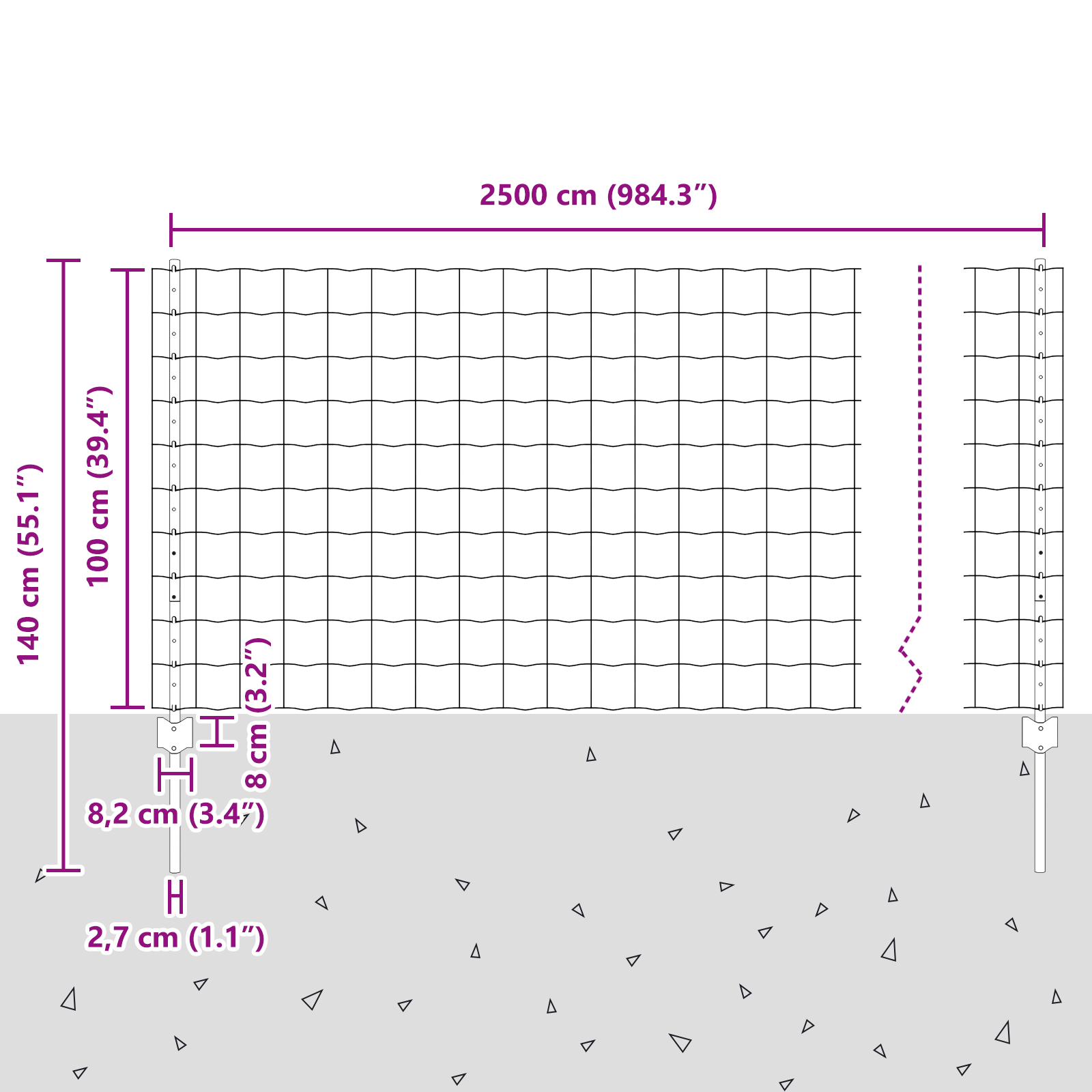 Garden Fence Set Set of 2 Green Steel 25 x 1 m Durable - Image 11