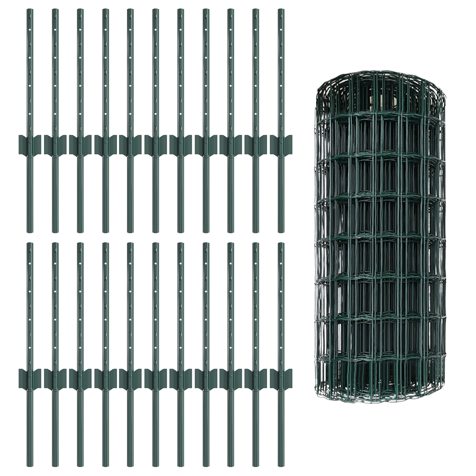 Euro Fence with 22 U Posts Green 0,4x50 m Steel - Image 4