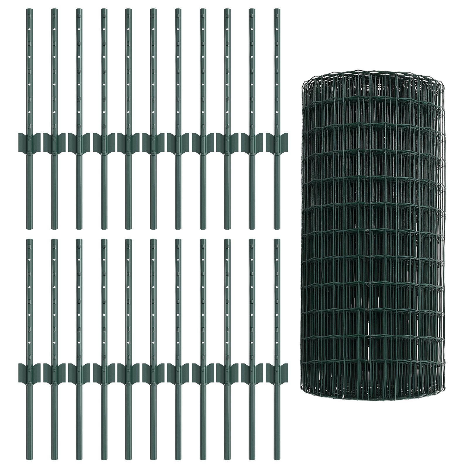 Euro Fence with 22 U Posts Green 0,4x50 m Steel - Image 5