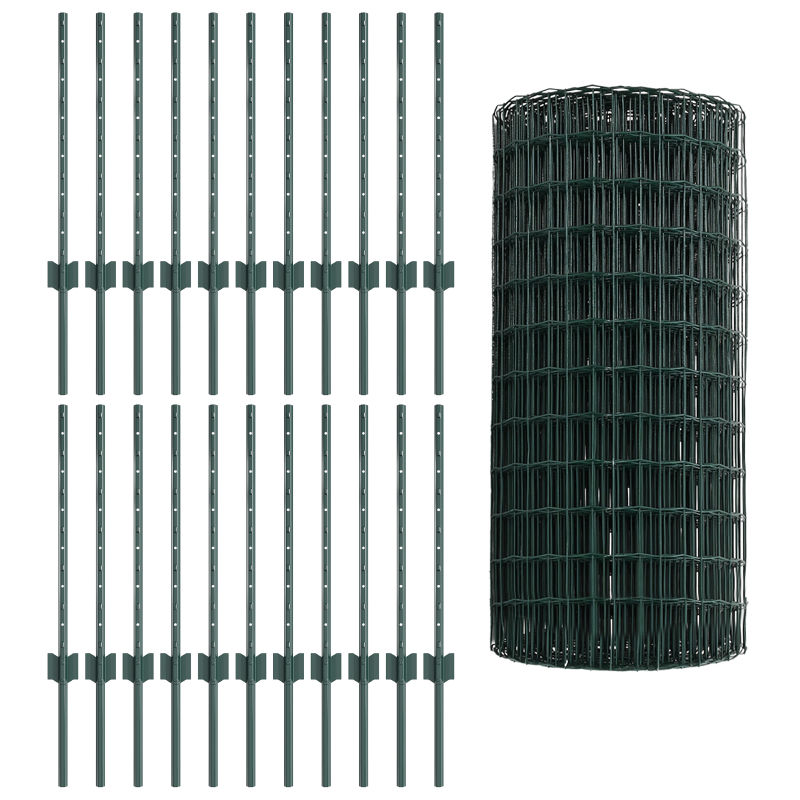 Euro Fence with 22 U Posts Green 0,6x50 m Steel - Image 4