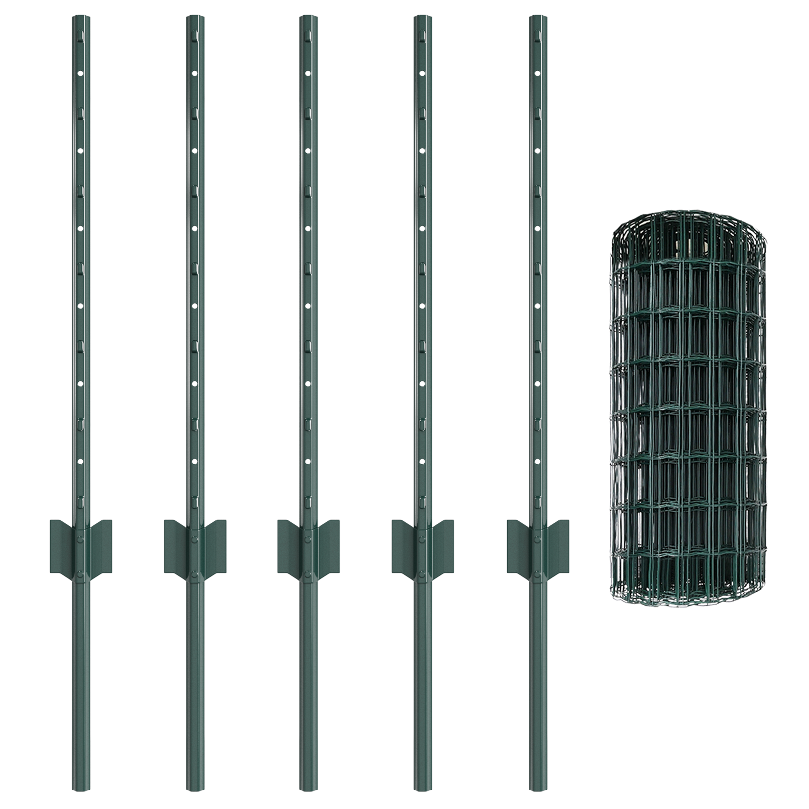 Euro Fence with 5 U Posts Green 0,6x10 m Steel - Image 4