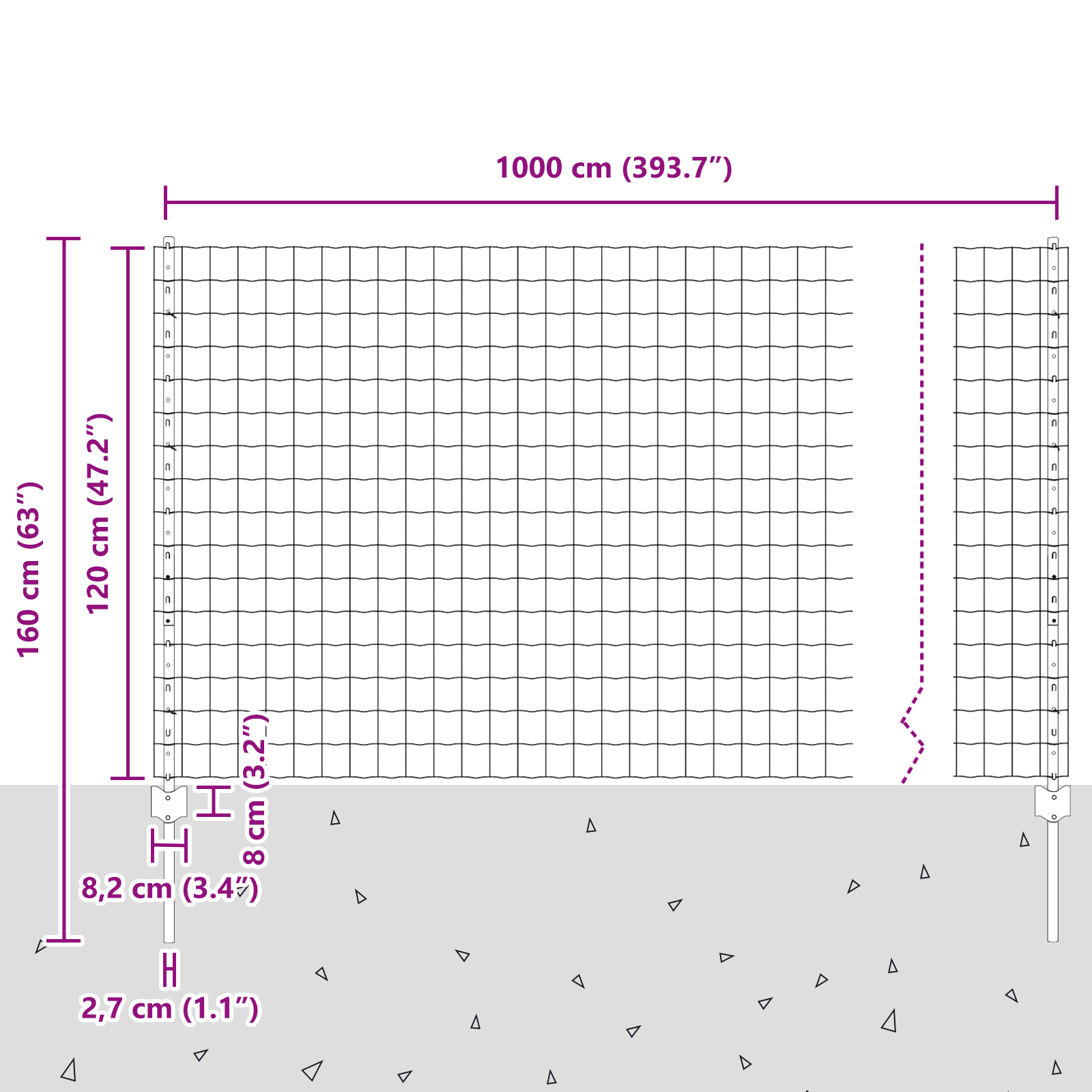 Garden Fence Set Set of 2 Green Metal 10 x 1.2 m Expandable - Image 11