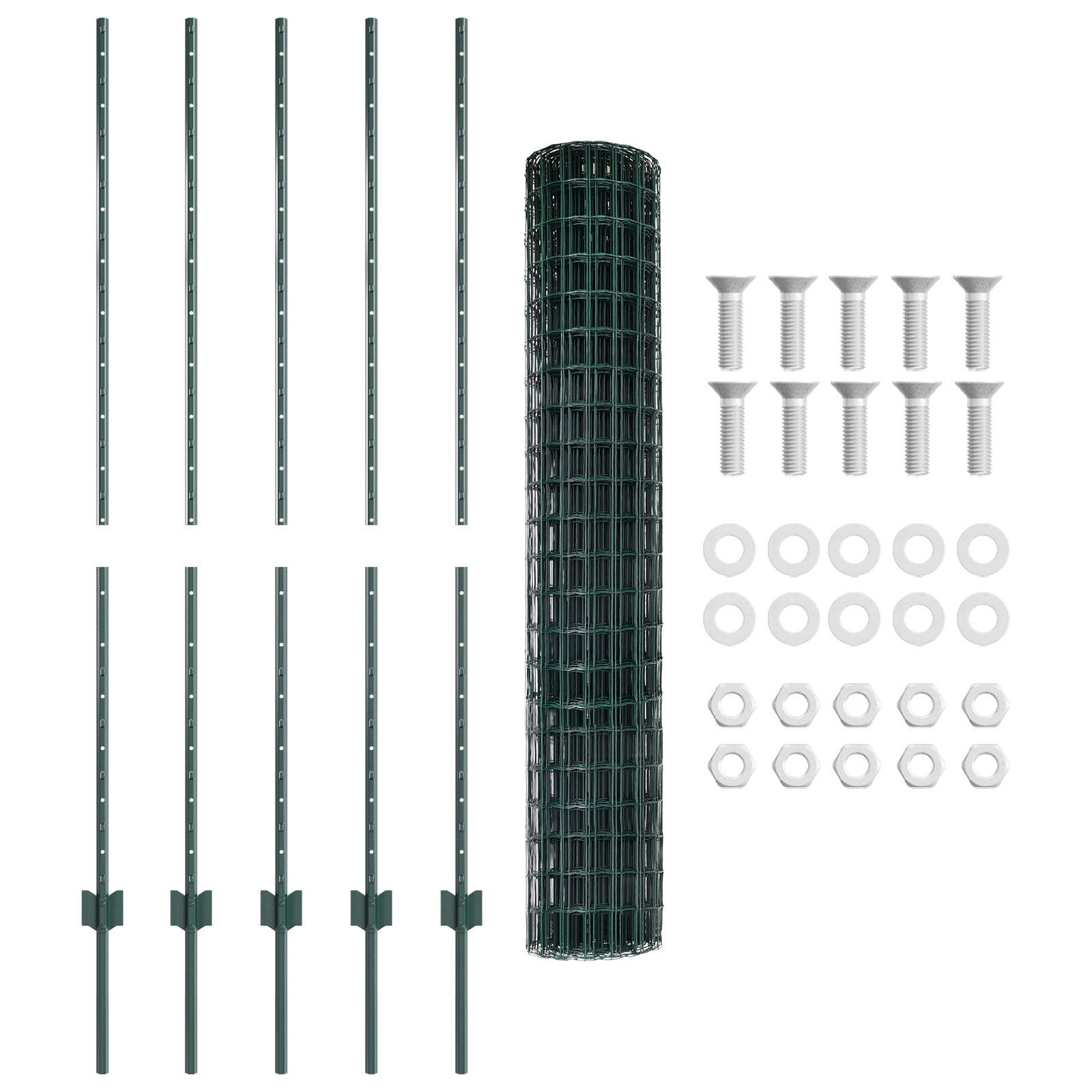 Euro Fence with 5 U Posts Green 1,4x10 m Steel - Image 4