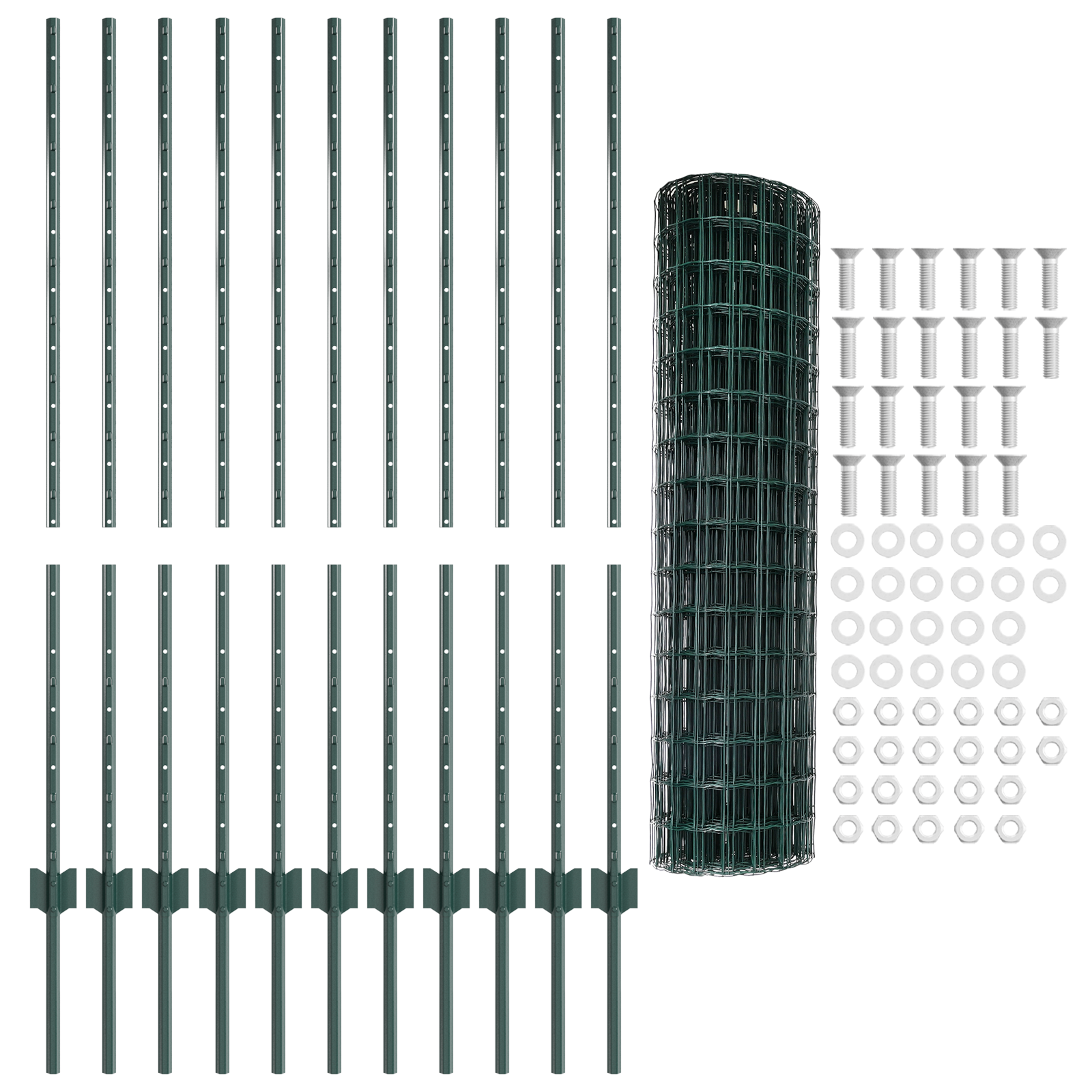 Garden Fence Set Set of 2 Green Polyethylene 25 x 1.2 m Durable - Image 4