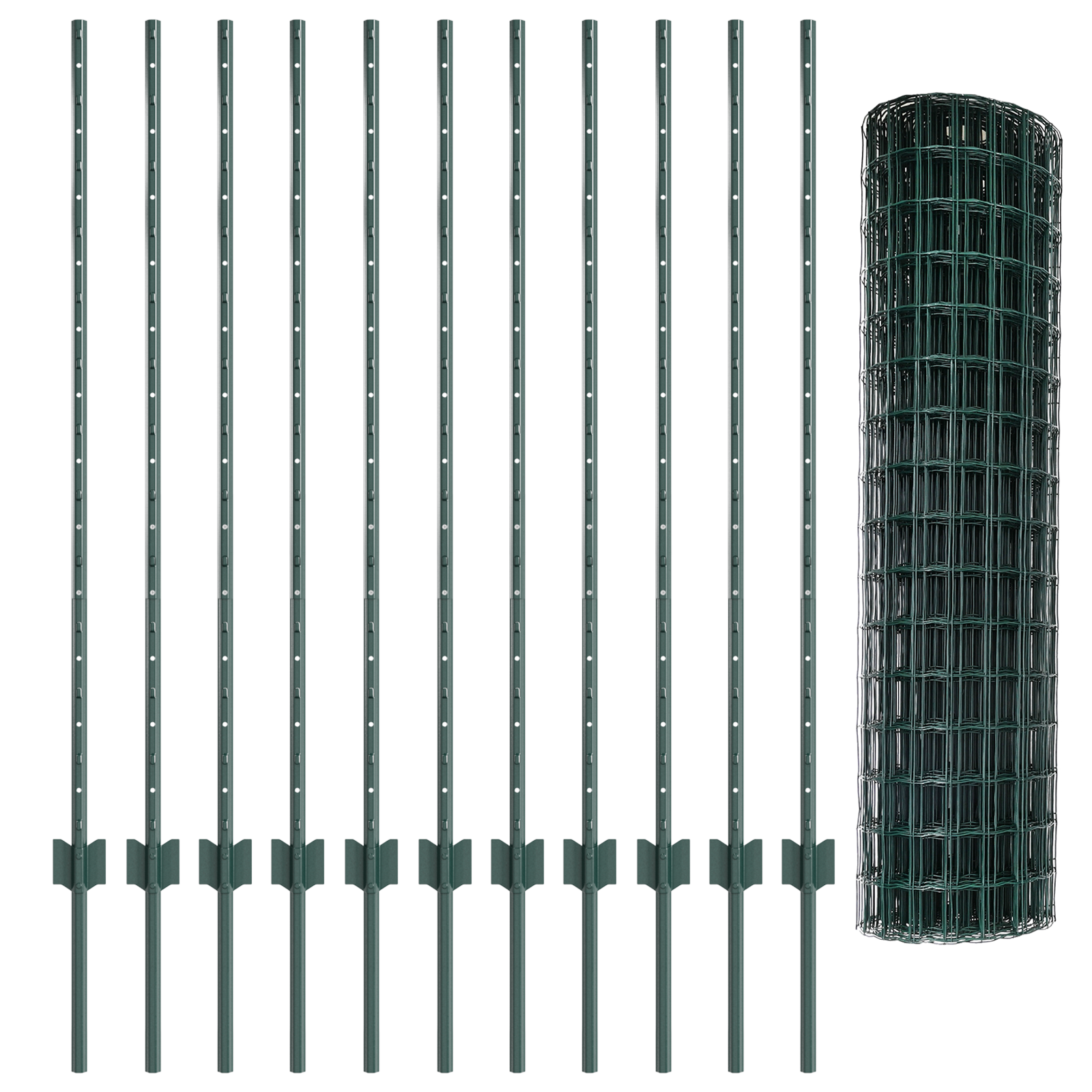 Garden Fence Set Set of 2 Green Polyethylene 25 x 1.2 m Durable - Image 5