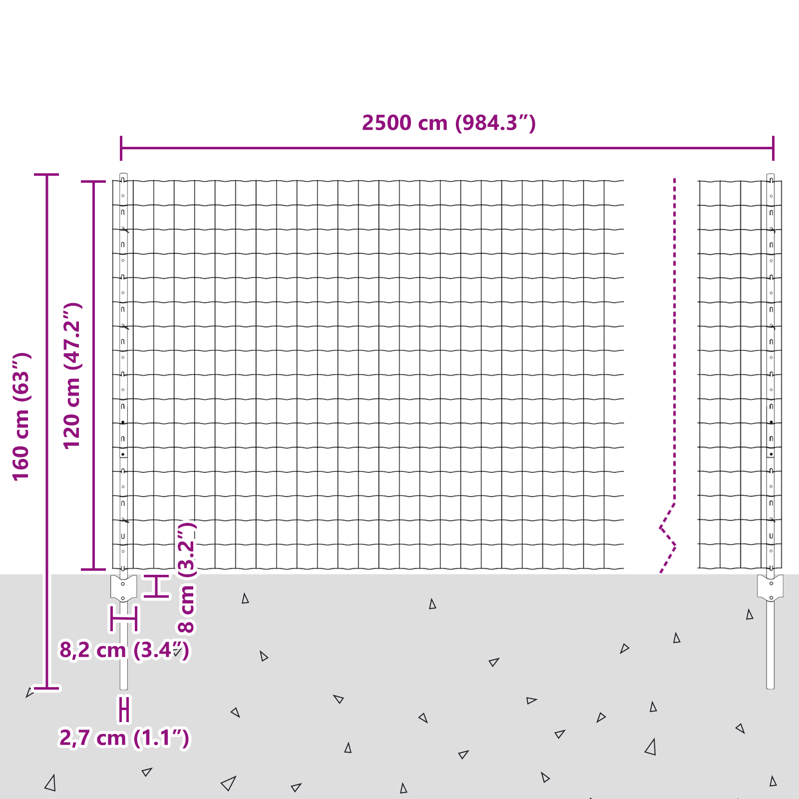 Garden Fence Set Set of 2 Green Polyethylene 25 x 1.2 m Durable - Image 11