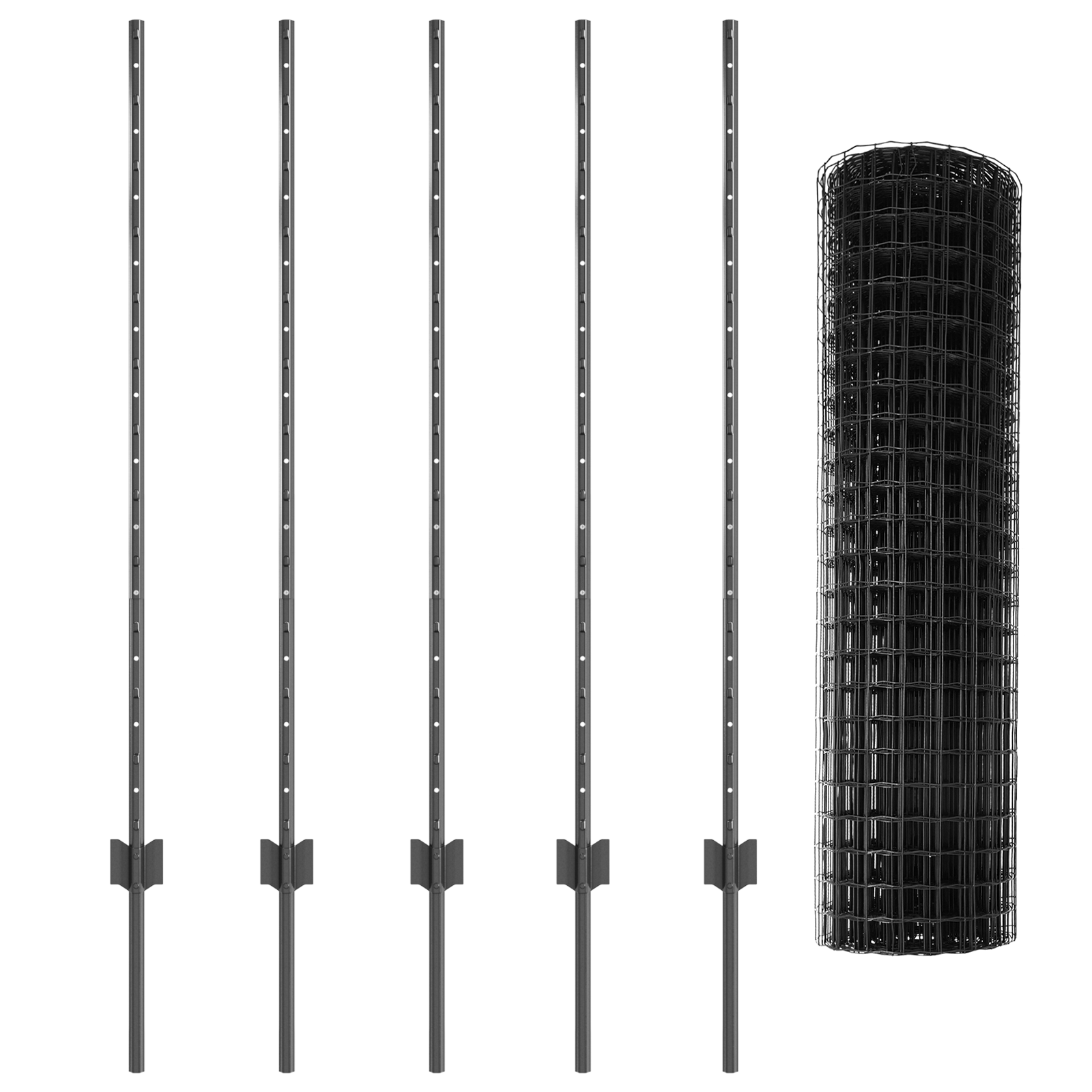 Euro Fence with 10 U Posts Grey 1,2x10 m Steel - Image 4