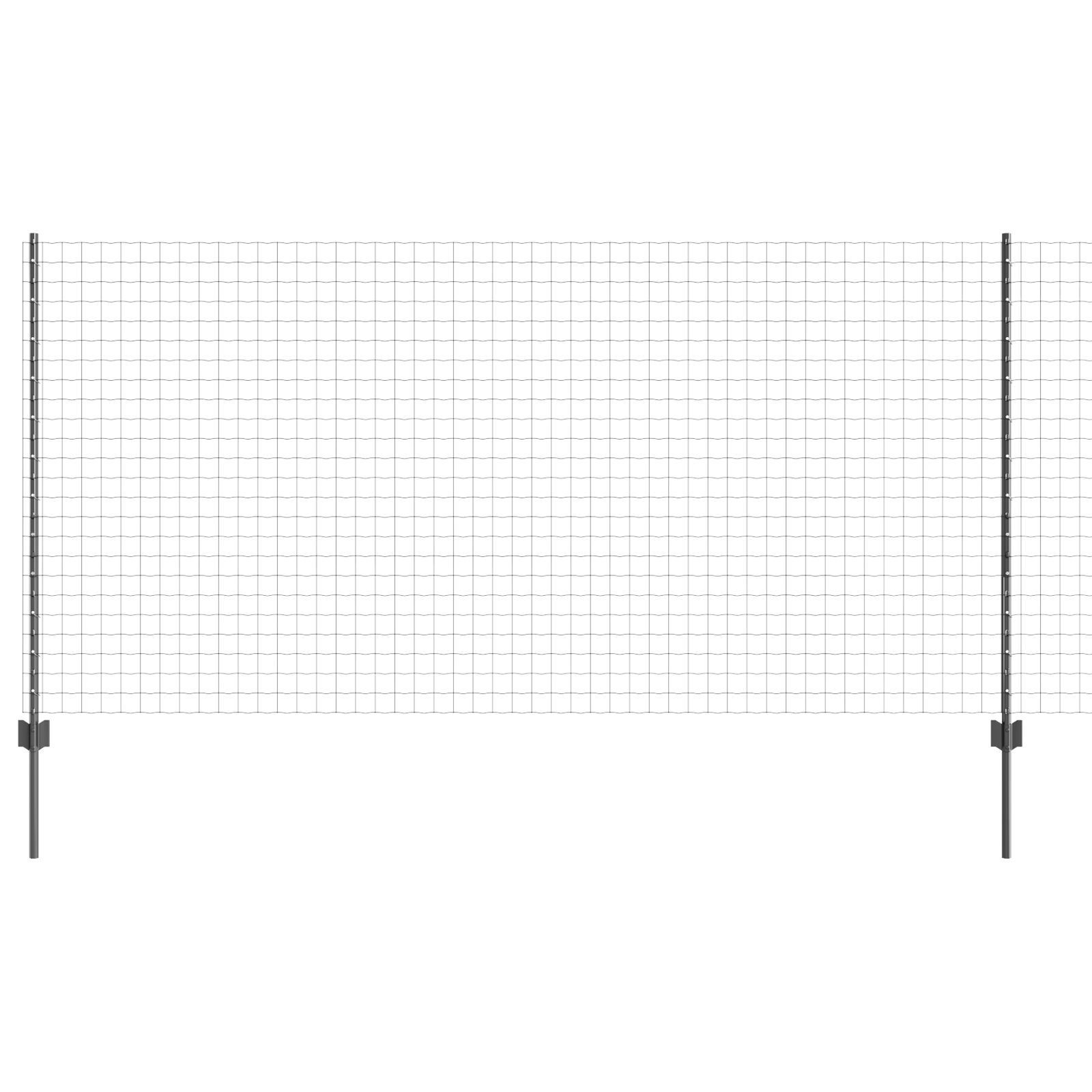 Euro Fence with 10 U Posts Grey 1,2x10 m Steel - Image 2