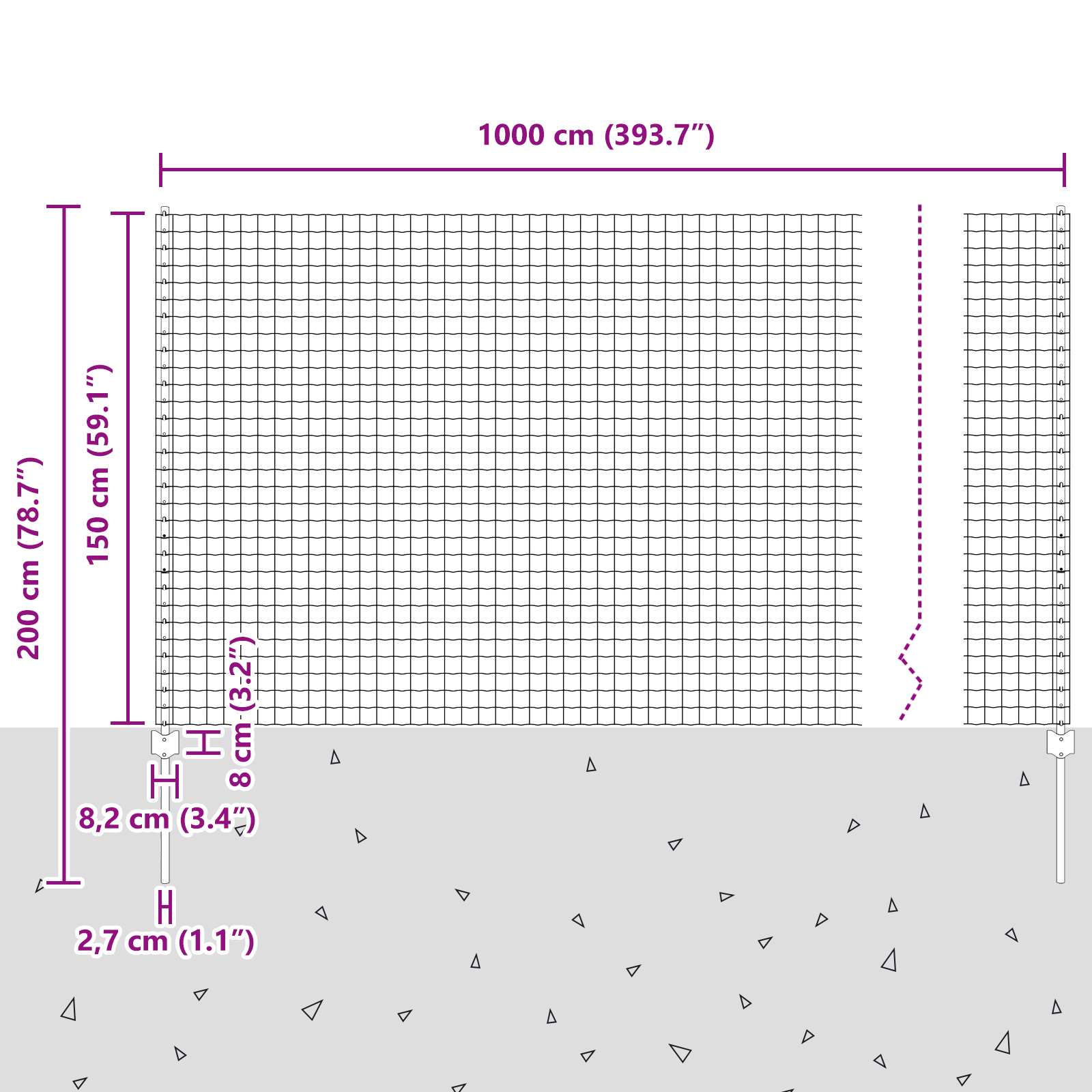 Euro Fence with 10 U Posts Grey 1,5x10 m Steel - Image 11