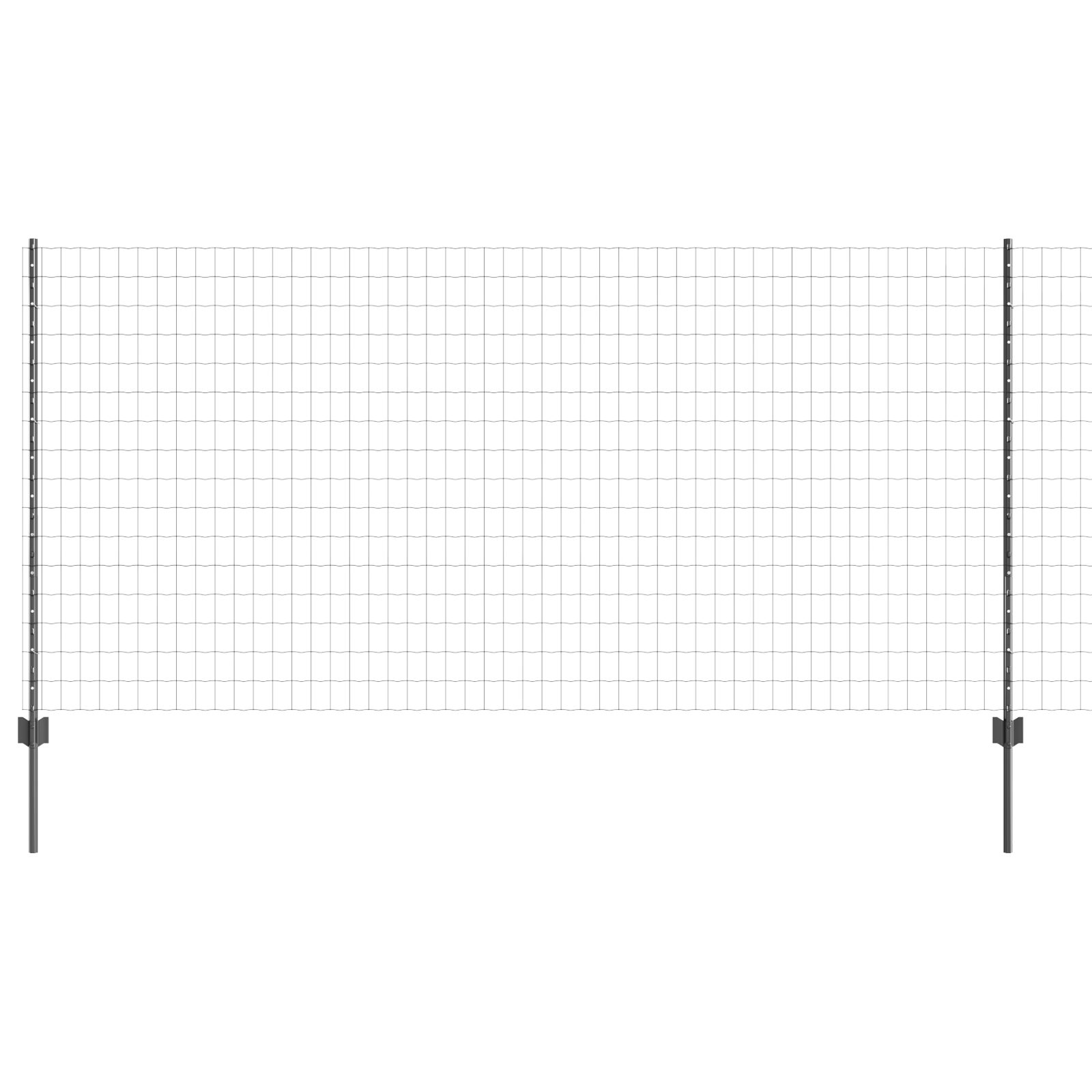 Euro Fence with 10 U Posts Grey 1.2x10 m Steel - Image 2