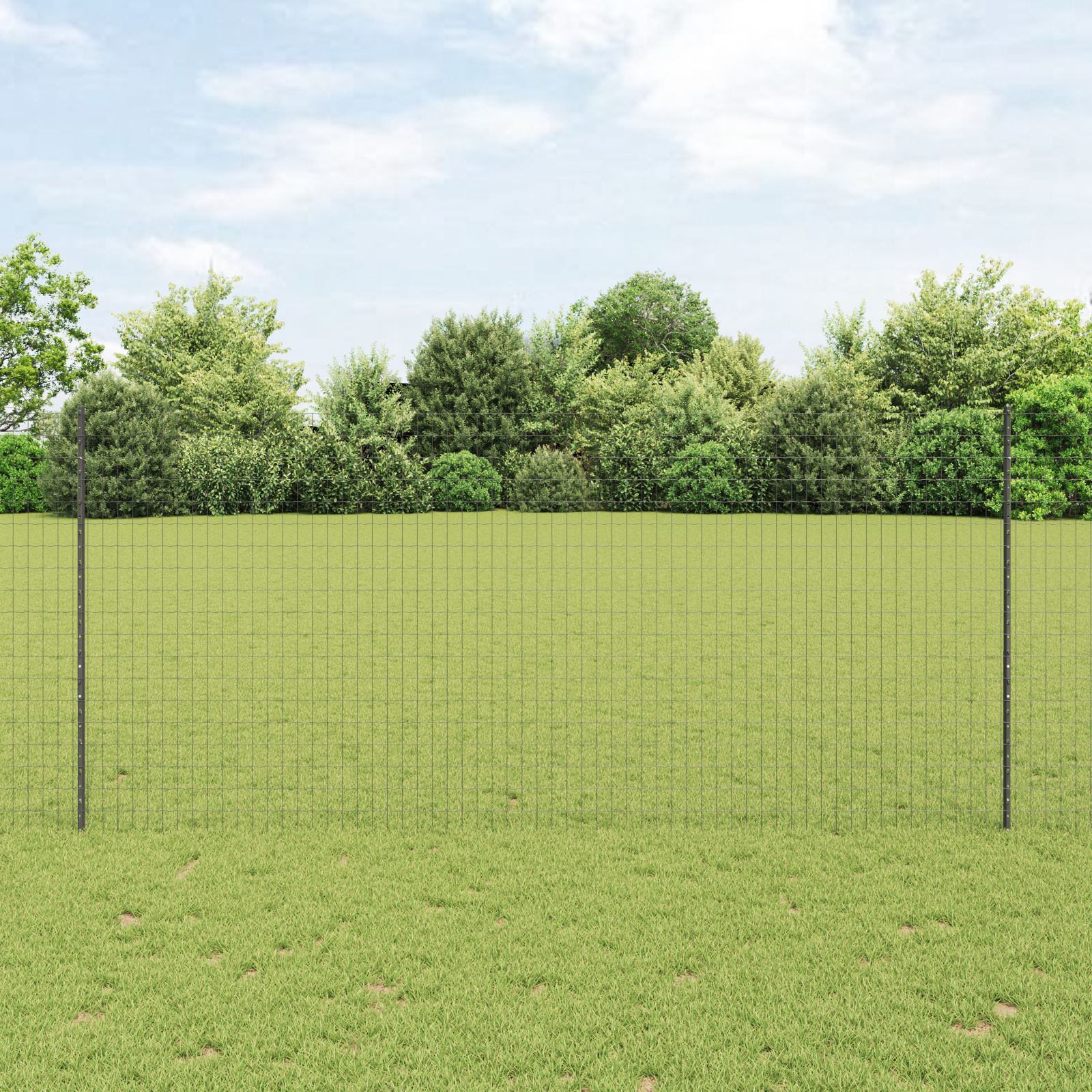 Euro Fence with 10 U Posts Grey 1,4x10 m Steel