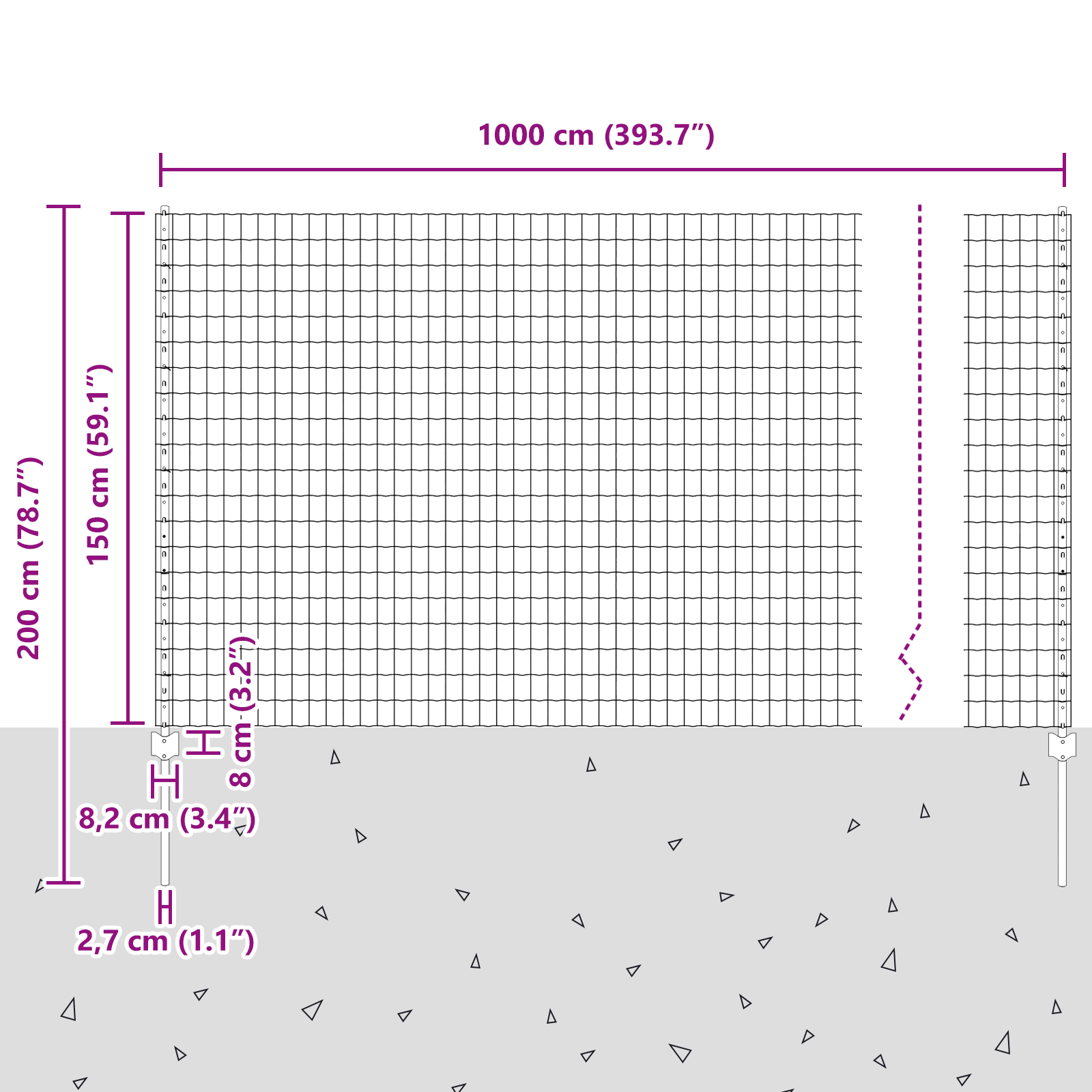 Euro Fence with 10 U Posts Grey 1,5x10 m Steel - Image 11