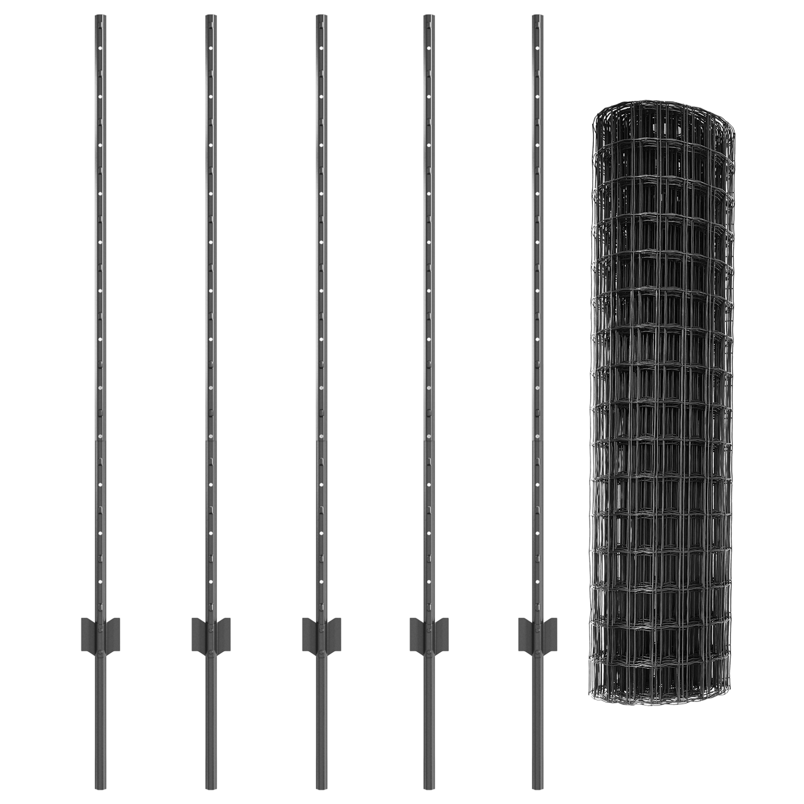 Euro Fence with 10 U Posts Grey 1.2x10 m Steel - Image 5