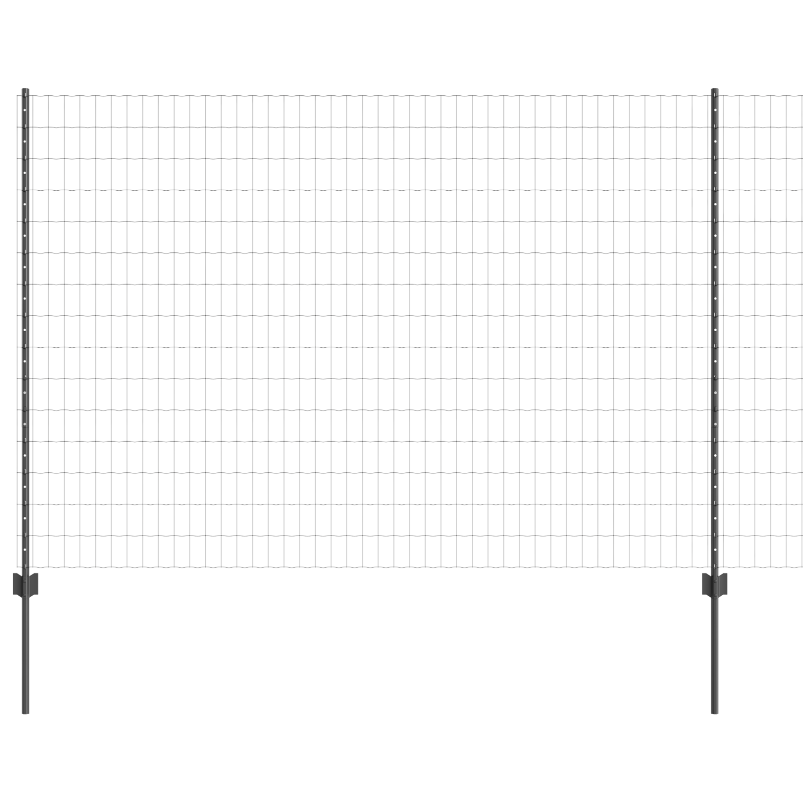 Euro Fence with 10 U Posts Grey 1.5x10 m Steel - Image 2