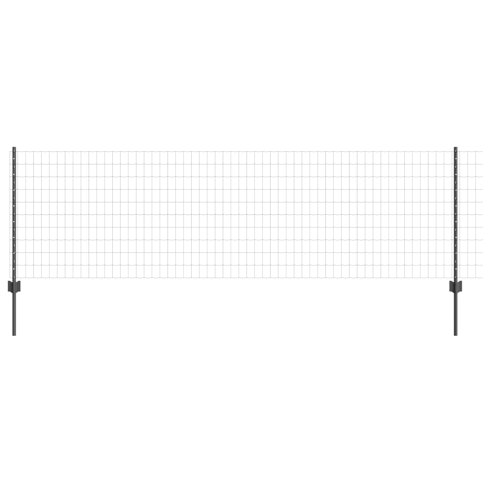 Euro Fence with 11 U Posts Grey 0,8x25 m Steel - Image 2