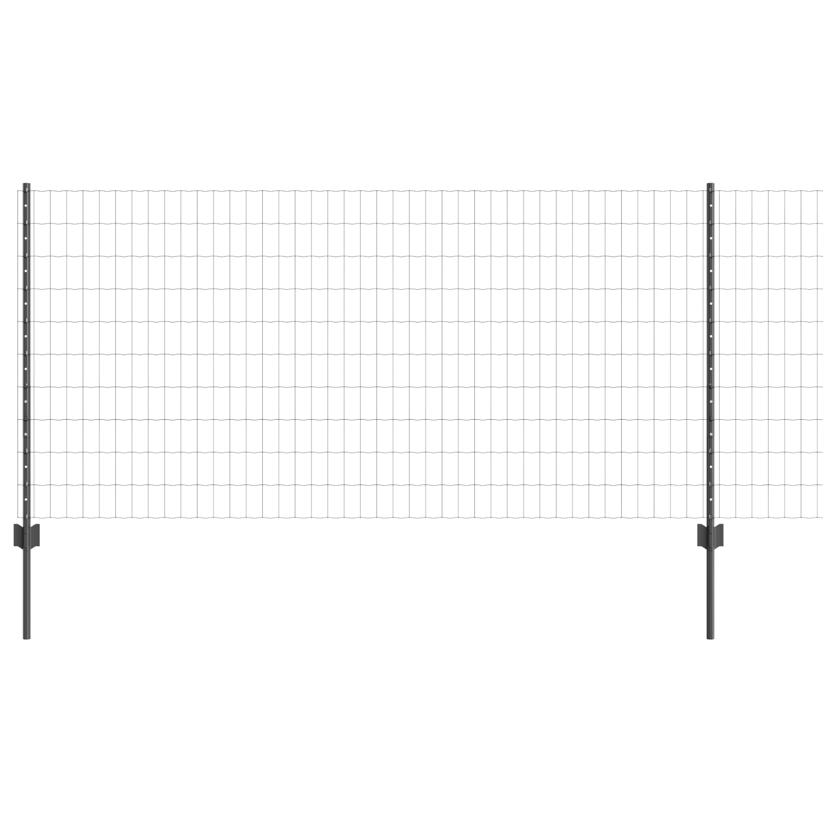Euro Fence with 22 U Posts Grey 1x25 m Steel - Image 2
