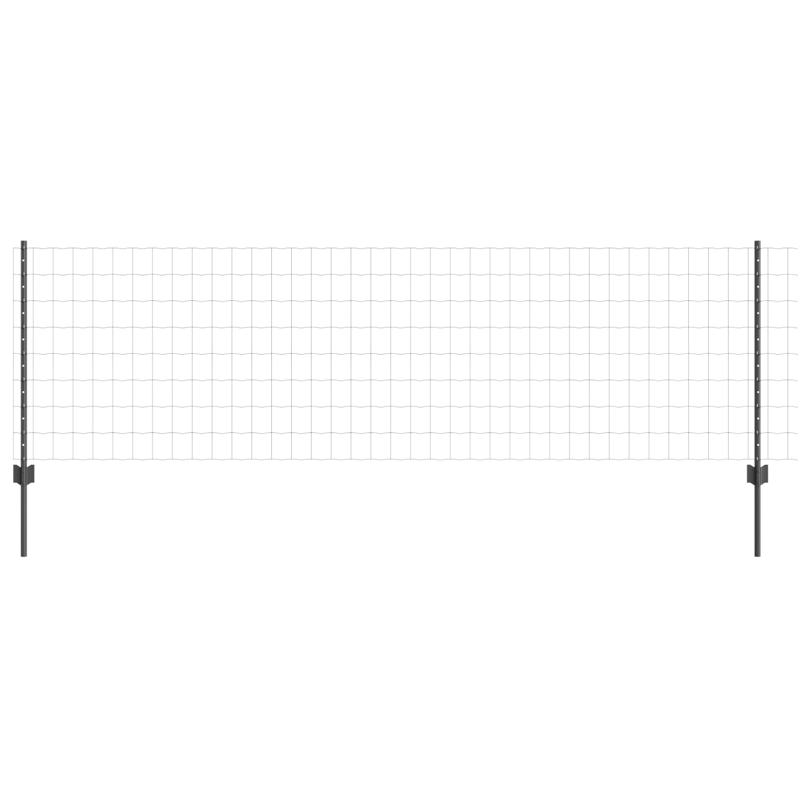 Euro Fence with 11 U Posts Grey 0,8x25 m Steel - Image 2