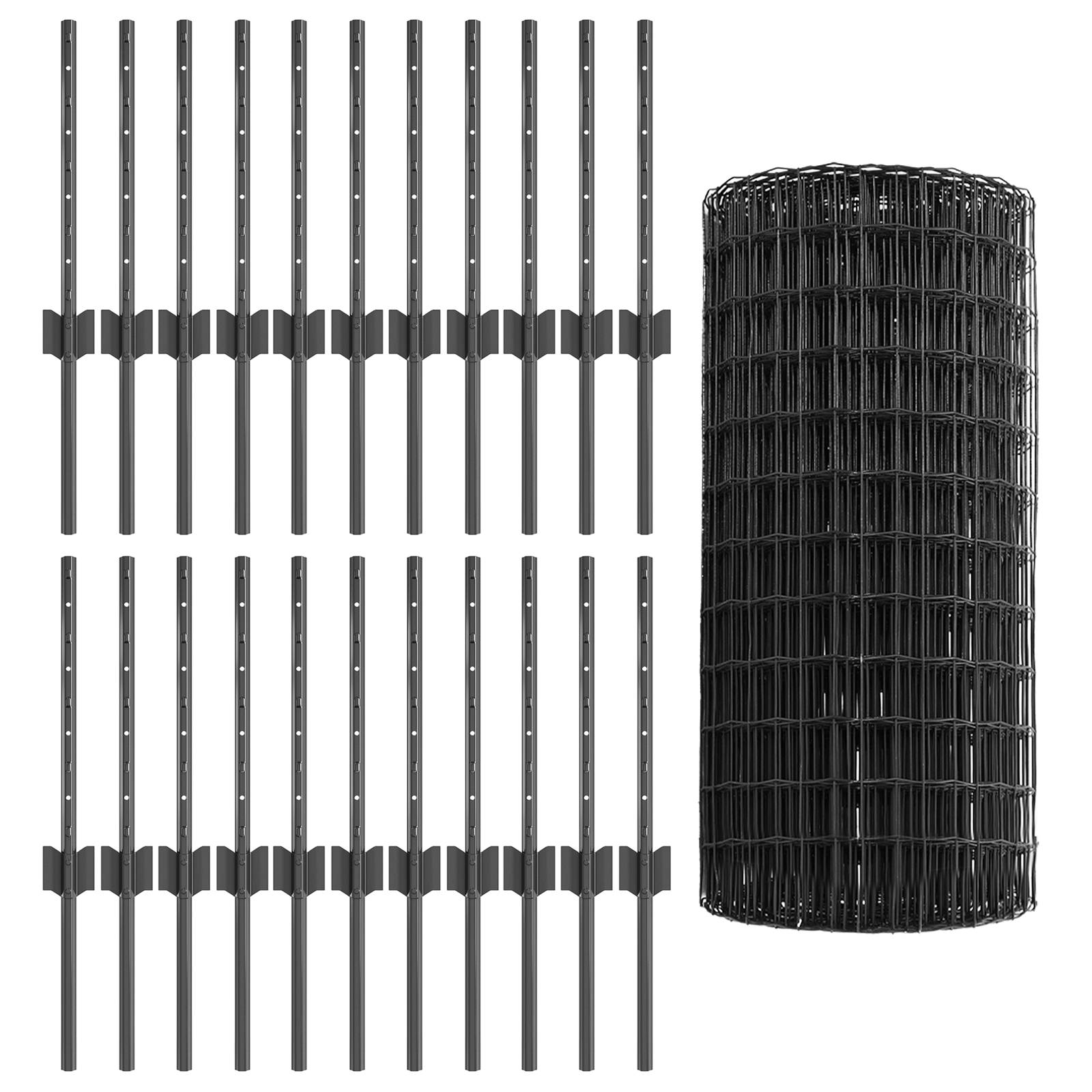 Euro Fence with 22 U Posts Grey 0,4x50 m Steel - Image 5