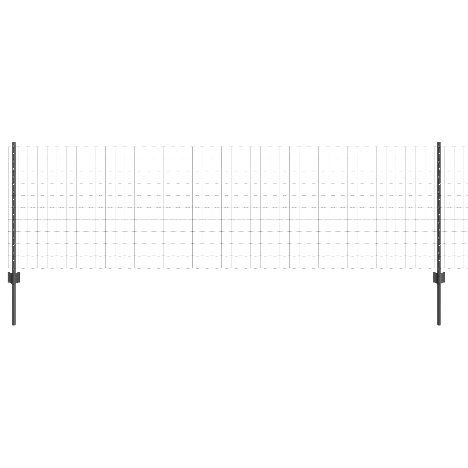 Euro Fence with 5 U Posts Grey 0,8x10 m Steel - Image 2
