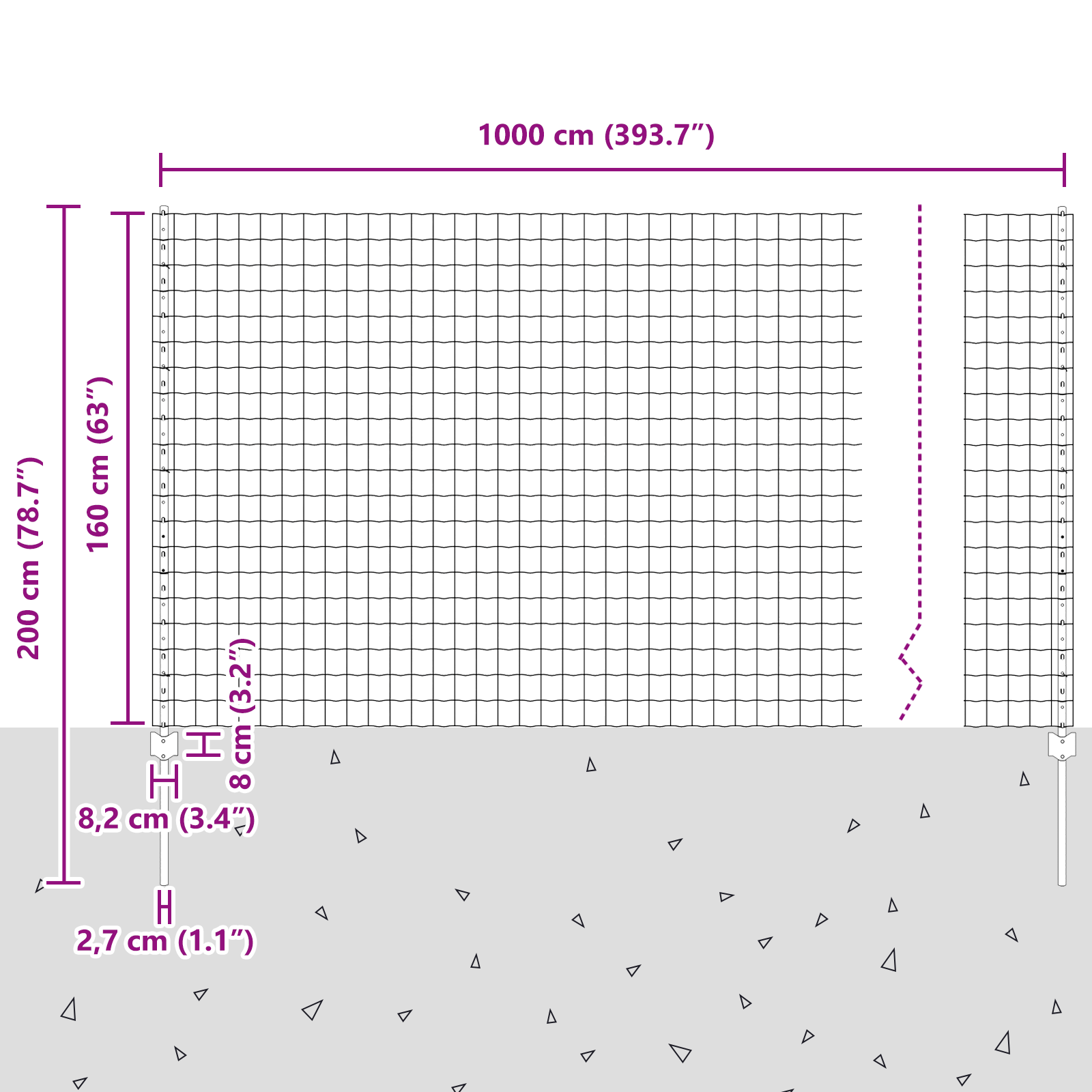 Euro Fence with 10 U Posts Grey 1,6x10 m Steel - Image 11