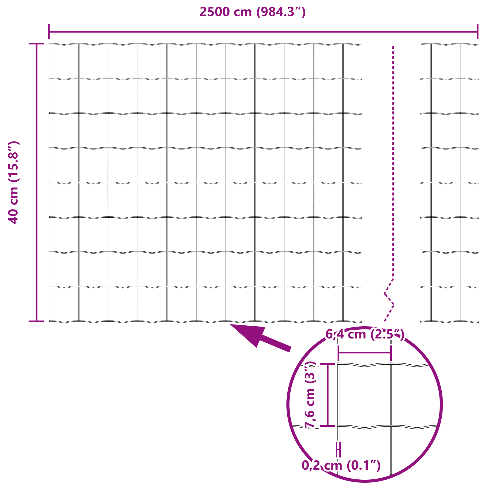 Euro Fence with 11 U Posts Grey 0,4x25 m Steel - Image 11