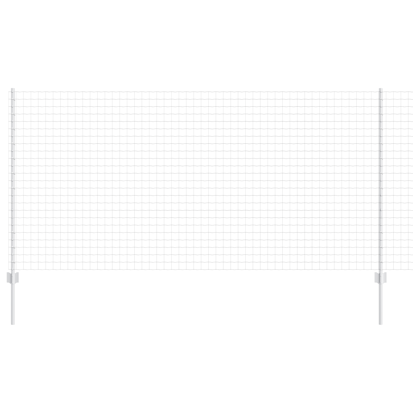 Euro Fence with 10 U Posts Silver 1,2x10 m Steel - Image 2