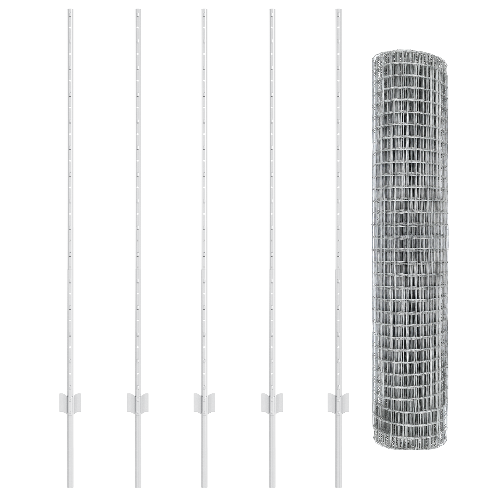 Euro Fence with 10 U Posts Silver 1,4x10 m Steel - Image 4