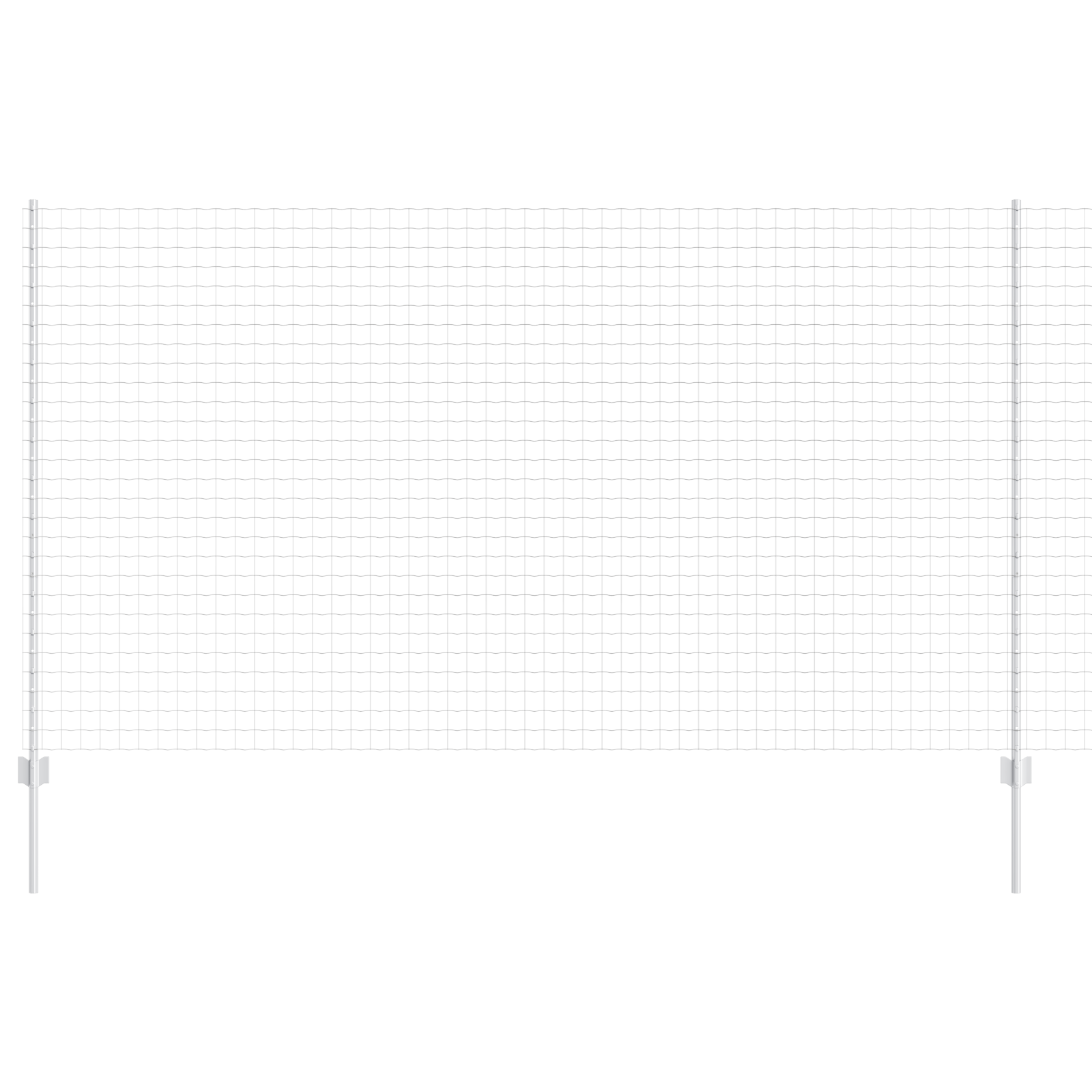 Euro Fence with 10 U Posts Silver 1,4x10 m Steel - Image 2