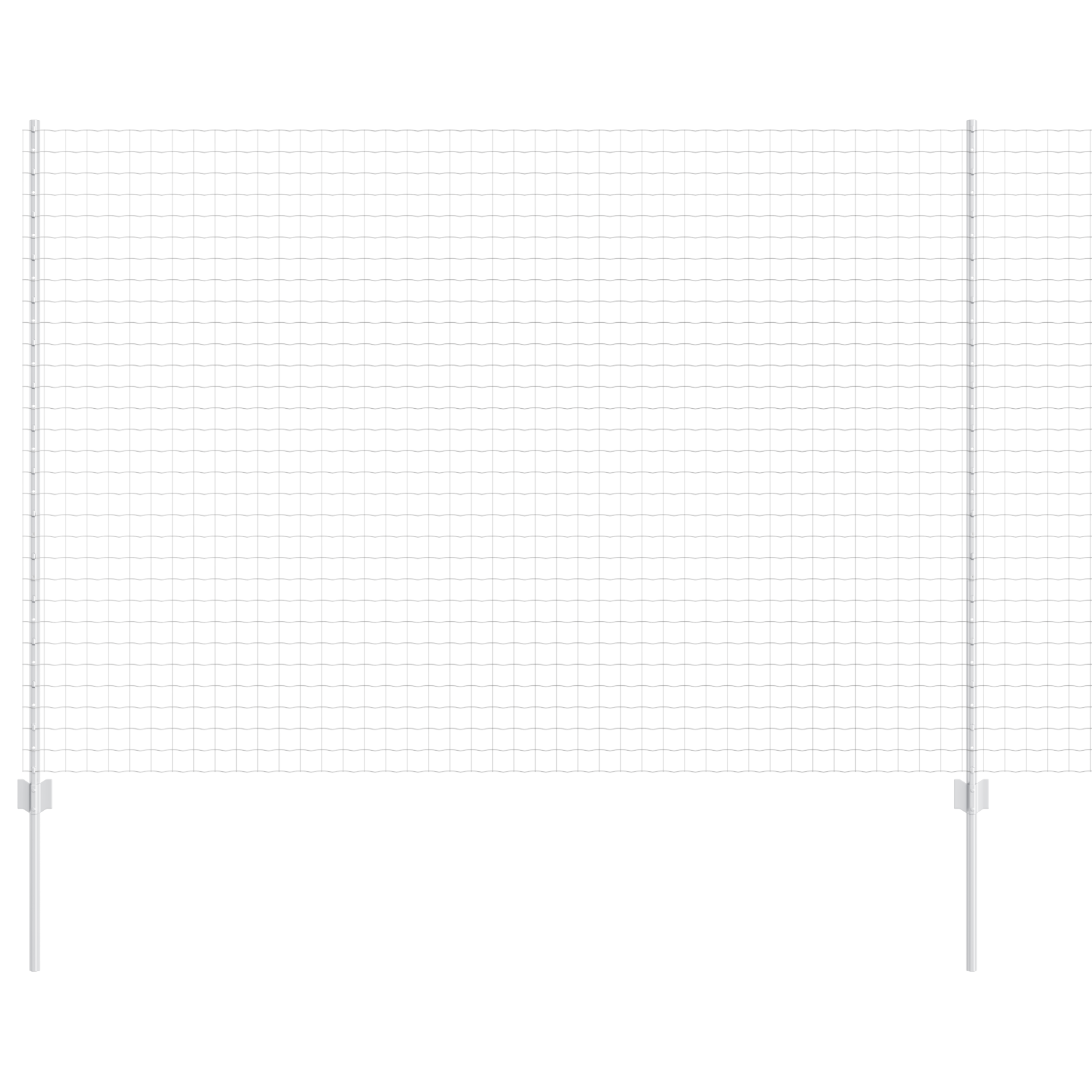 Euro Fence with 10 U Posts Silver 1,5x10 m Steel - Image 2