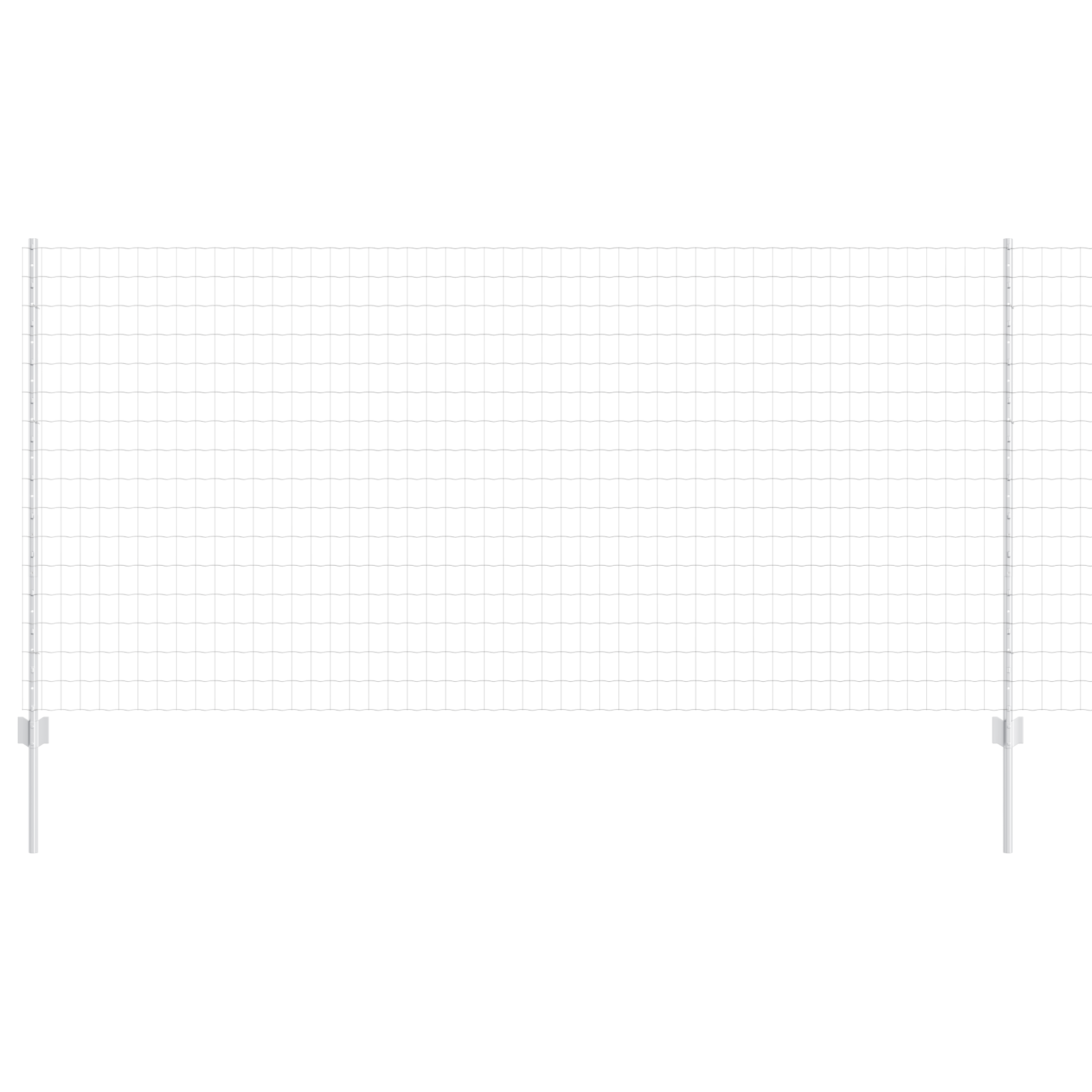 Euro Fence with 10 U Posts Silver 1,2x10 m Steel - Image 2