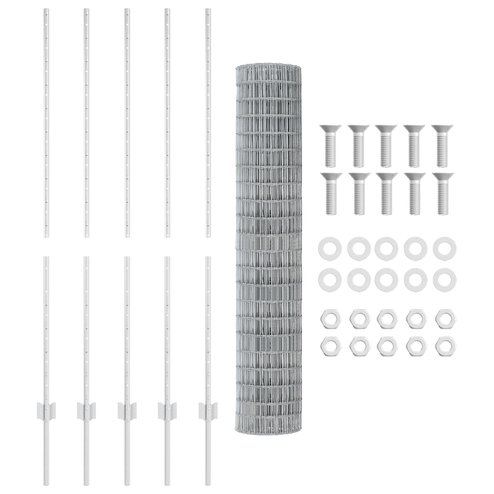 Euro Fence with 10 U Posts Silver 1,4x10 m Steel - Image 4