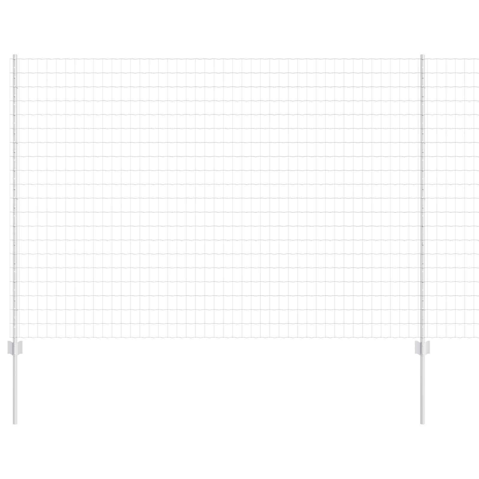 Euro Fence with 10 U Posts Silver 1,6x10 m Steel - Image 2