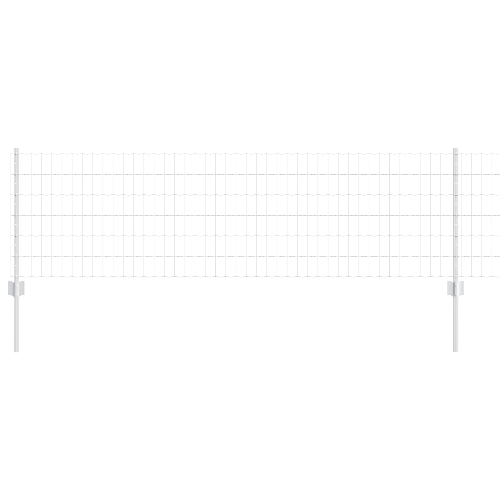 Euro Fence with 5 U Posts Silver 0,6x10 m Steel - Image 2