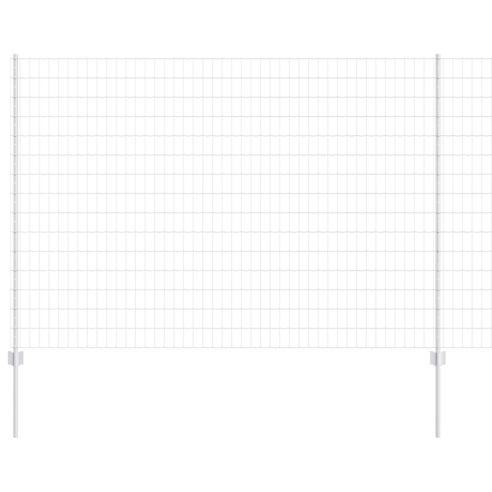 Euro Fence with 10 U Posts Silver 1,6x10 m Steel - Image 2