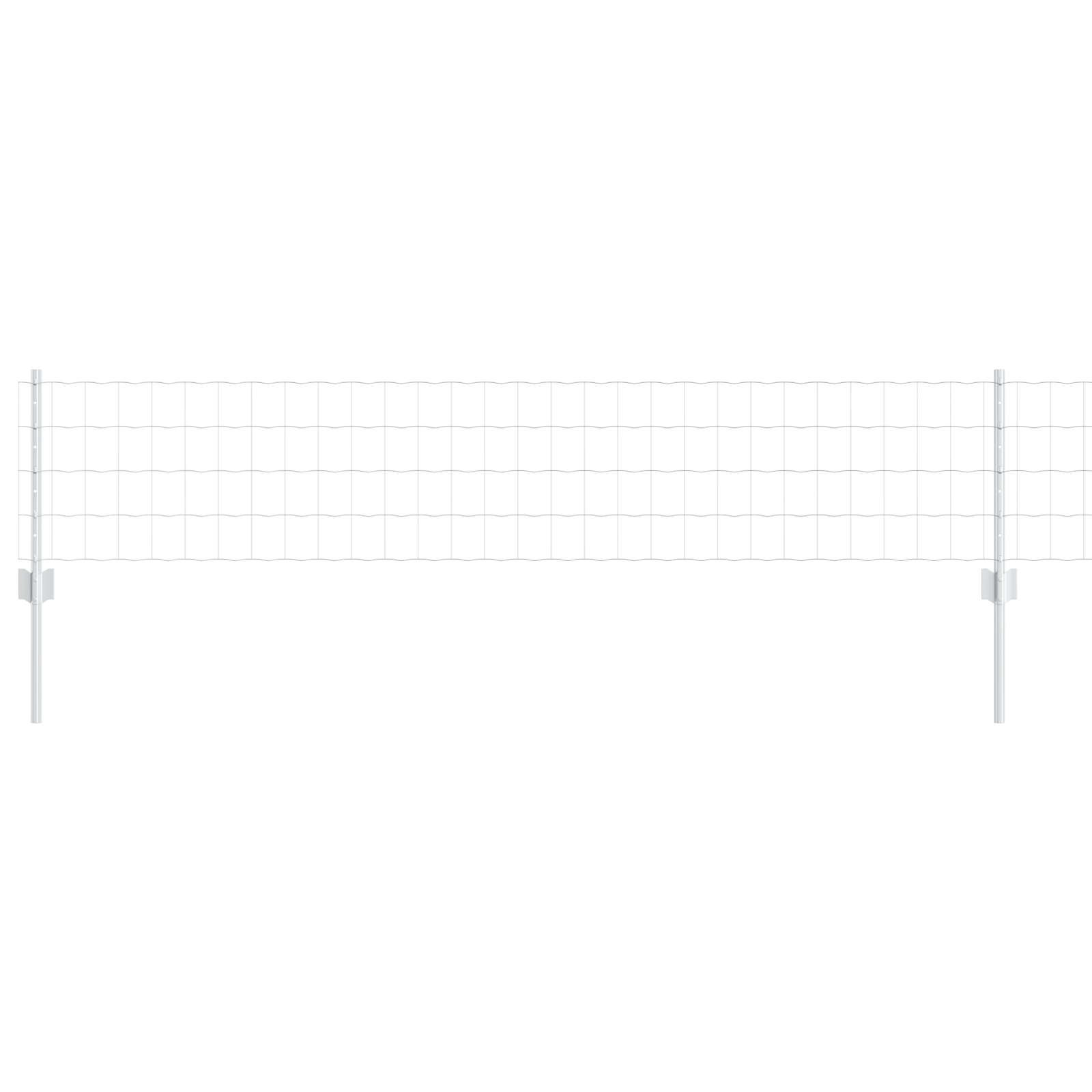 Euro Fence with 5 U Posts Silver 0,4x10 m Steel - Image 2