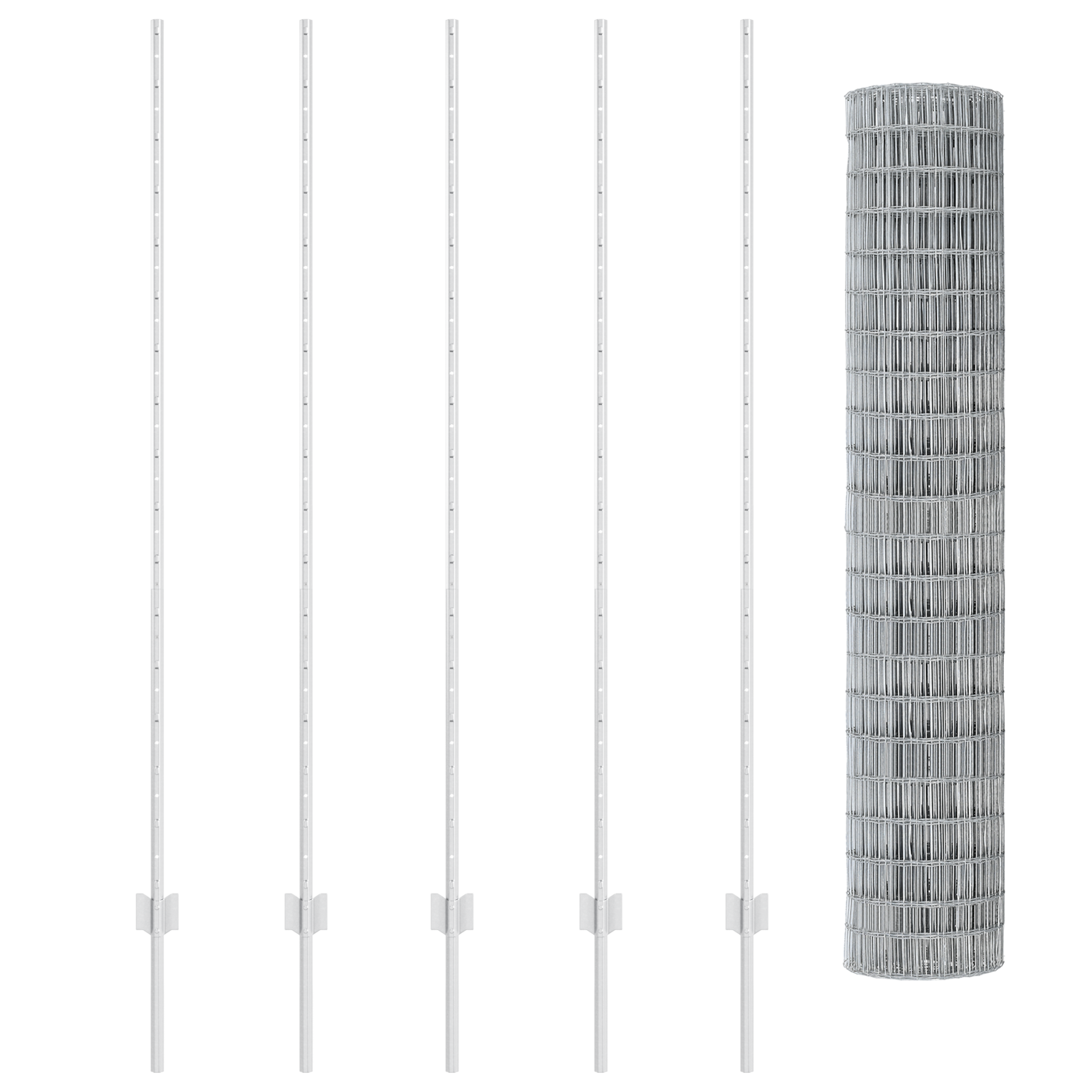 Euro Fence with 10 U Posts Silver 1,5x10 m Steel - Image 5