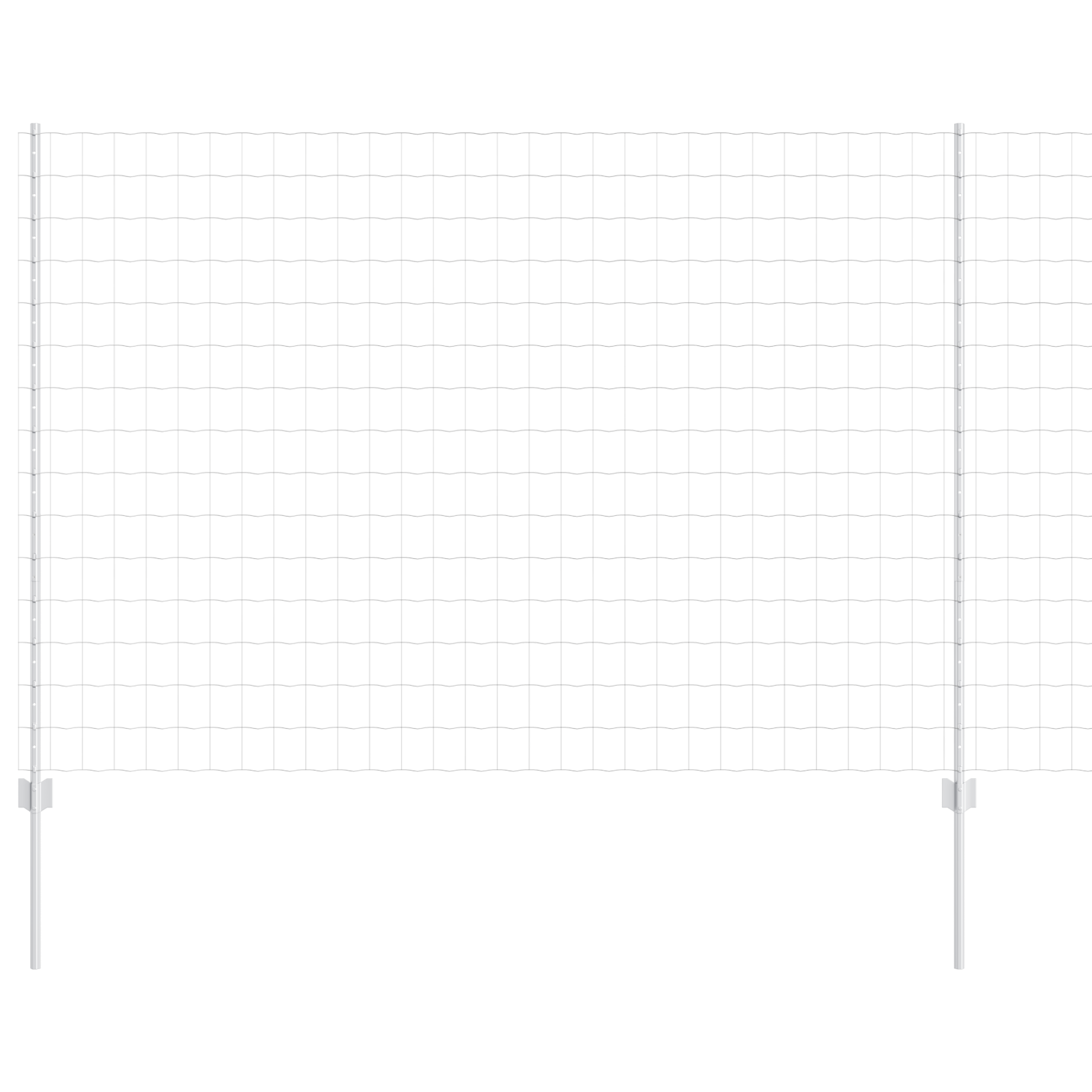 Euro Fence with 10 U Posts Silver 1,6x10 m Steel - Image 2