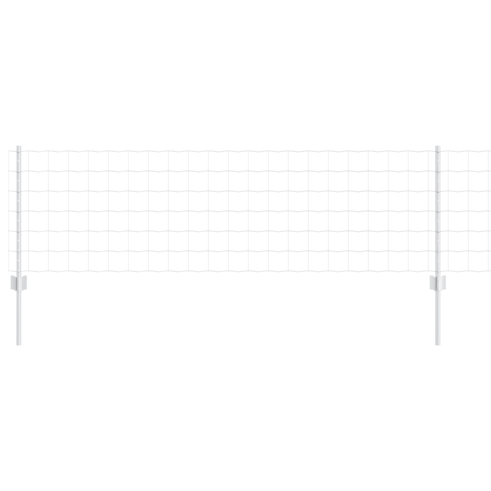 Euro Fence with 5 U Posts Silver 0,6x10 m Steel - Image 2