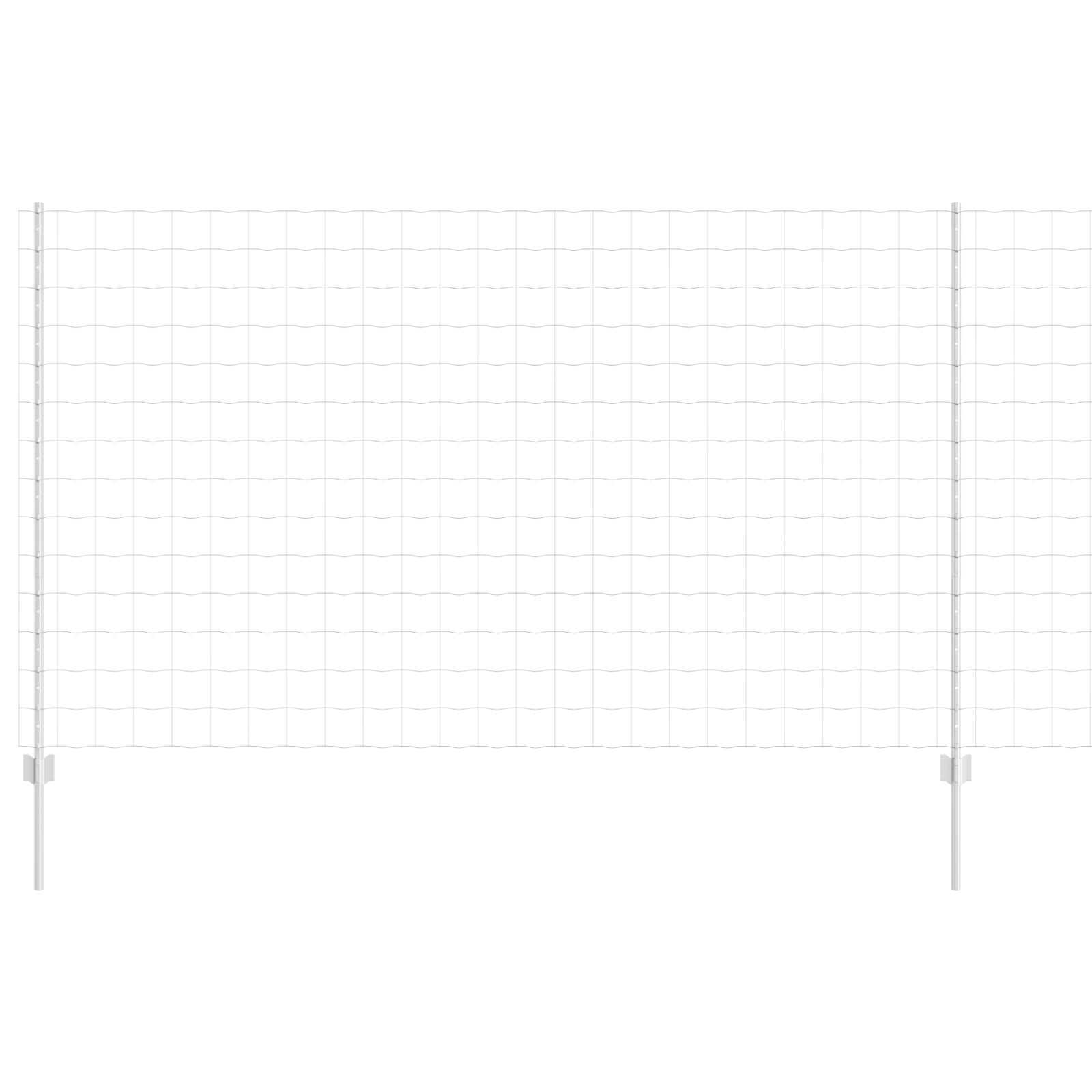 Euro Fence with 10 U Posts Silver 1,4x10 m Steel - Image 2