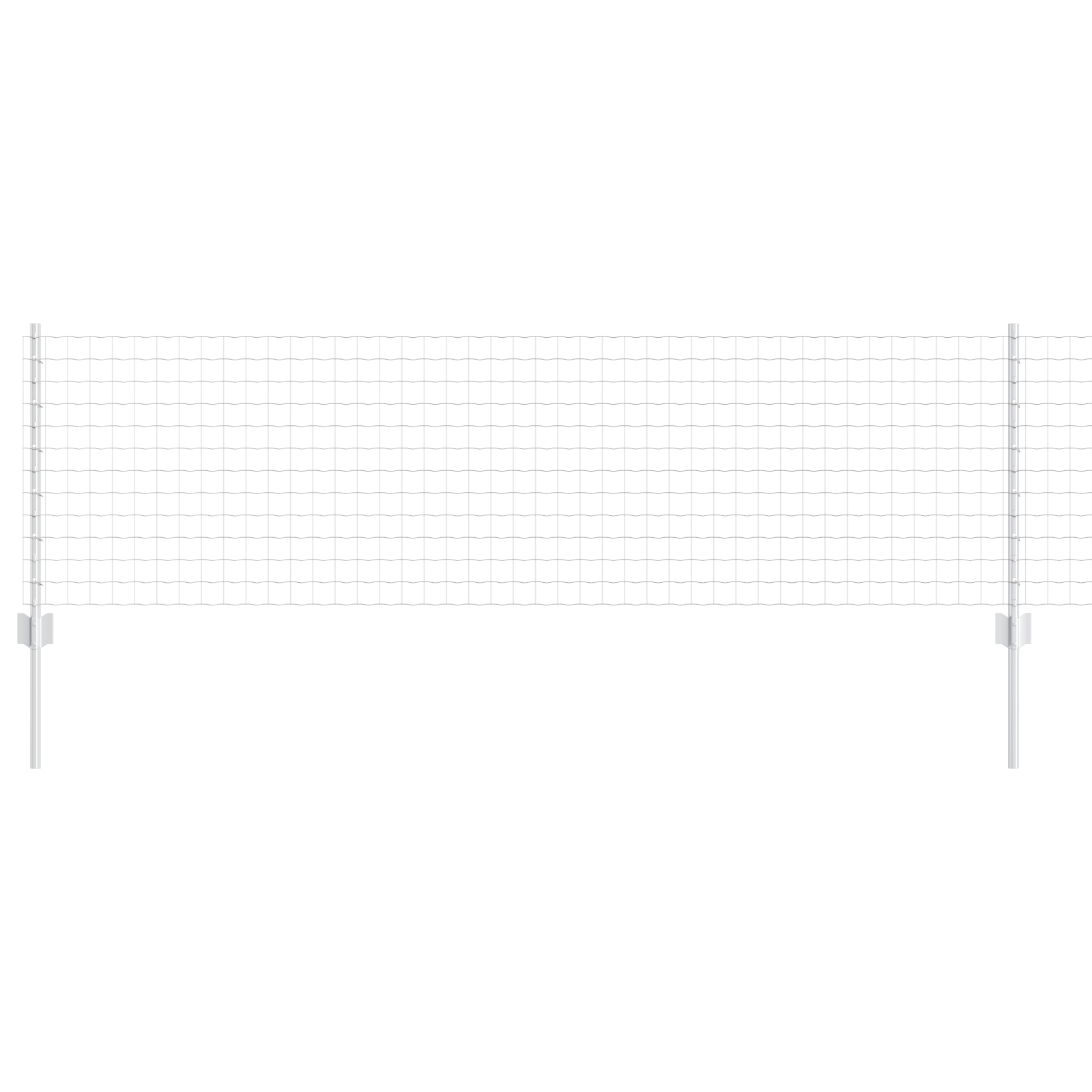 Euro Fence with 11 U Posts Silver 0,6x25 m Steel - Image 2