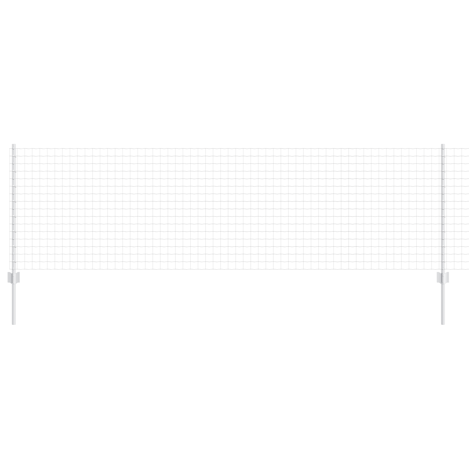 Euro Fence with 11 U Posts Silver 0,8x25 m Steel - Image 2