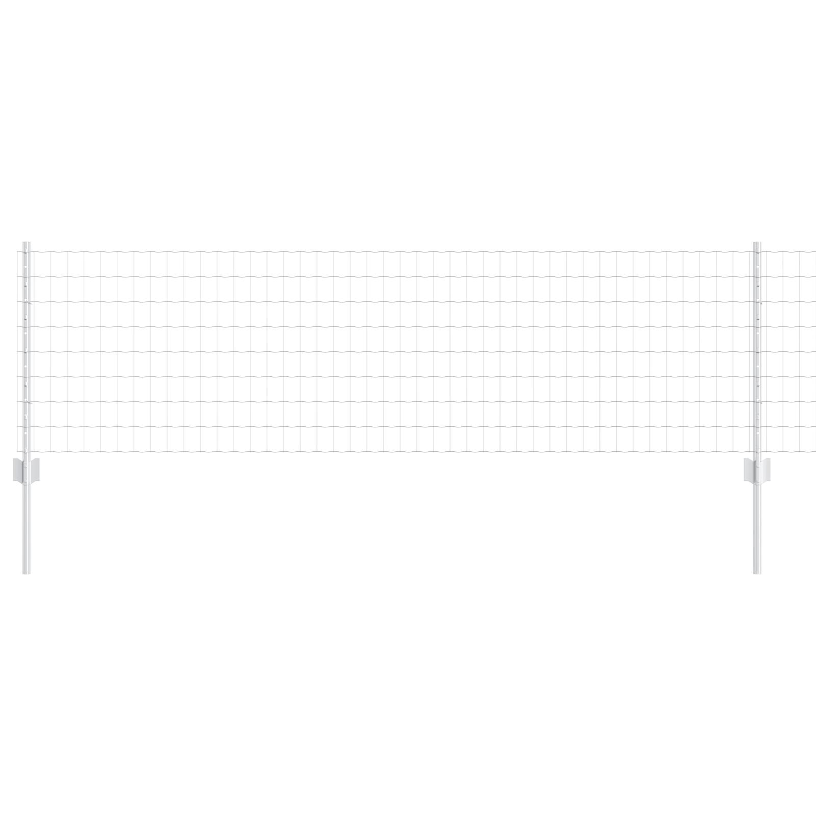 Euro Fence with 11 U Posts Silver 0,6x25 m Steel - Image 2