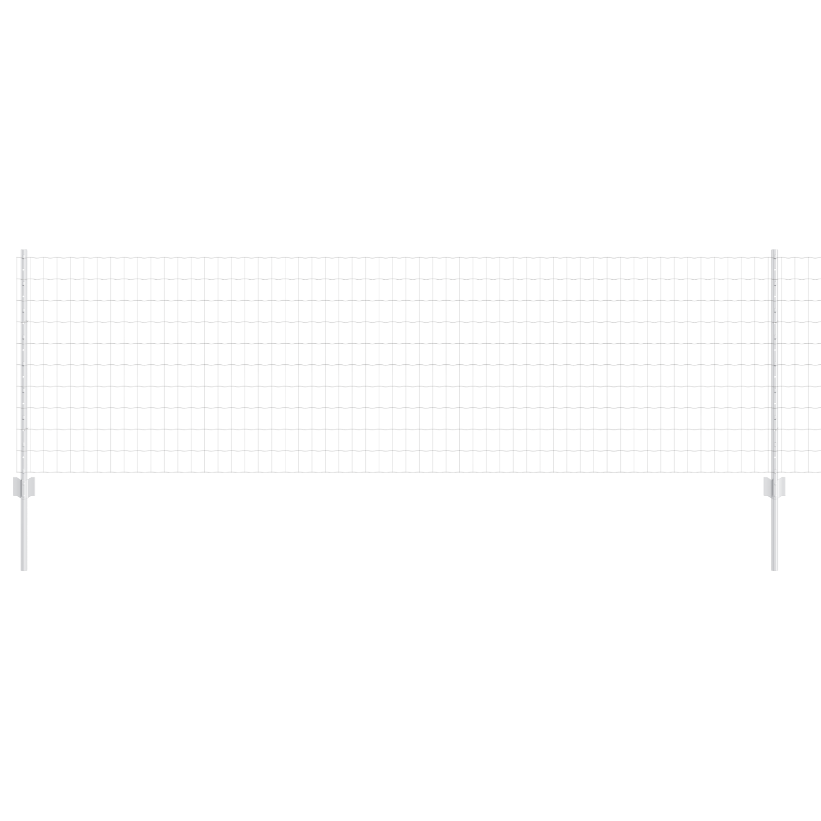 Euro Fence with 11 U Posts Silver 0,8x25 m Steel - Image 2