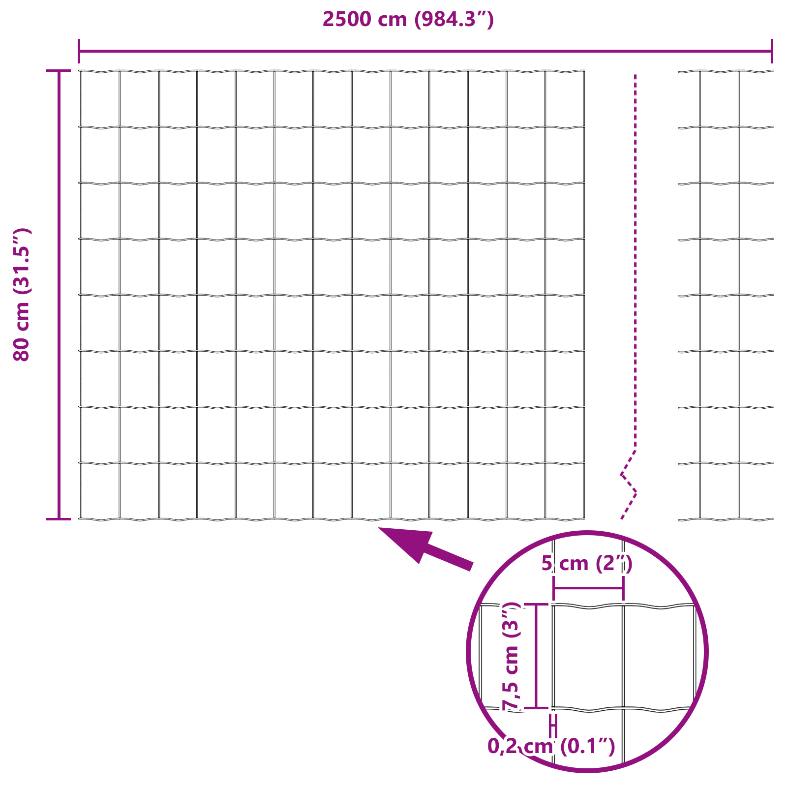 Euro Fence with 11 U Posts Silver 0,8x25 m Steel - Image 11