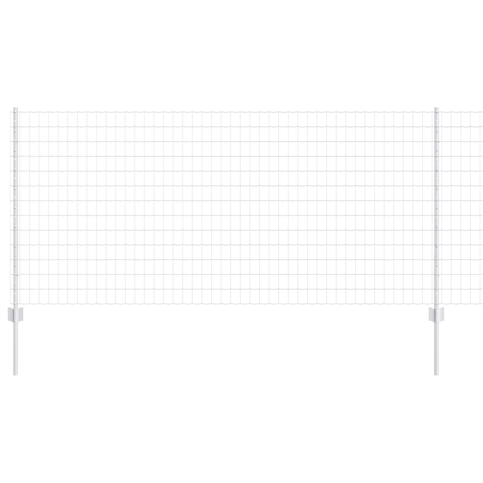 Euro Fence with 22 U Posts Silver 1x25 m Steel - Image 2