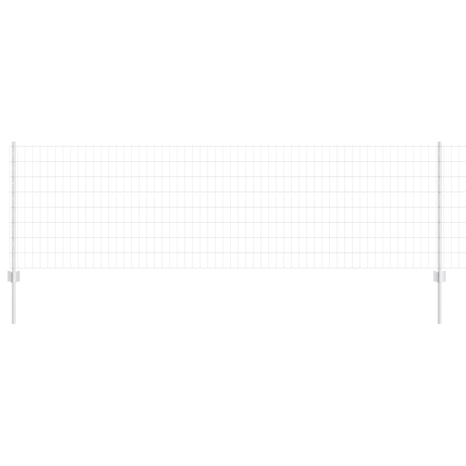 Euro Fence with 11 U Posts Silver 0.8x25 m Steel - Image 2