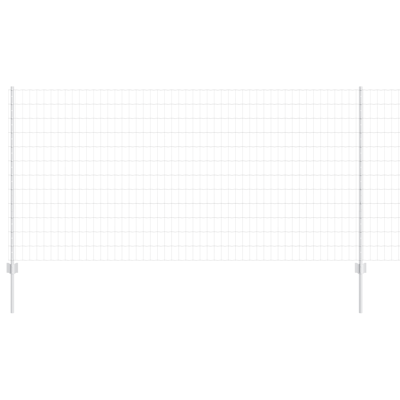 Euro Fence with 22 U Posts Silver 1,2x25 m Steel - Image 2